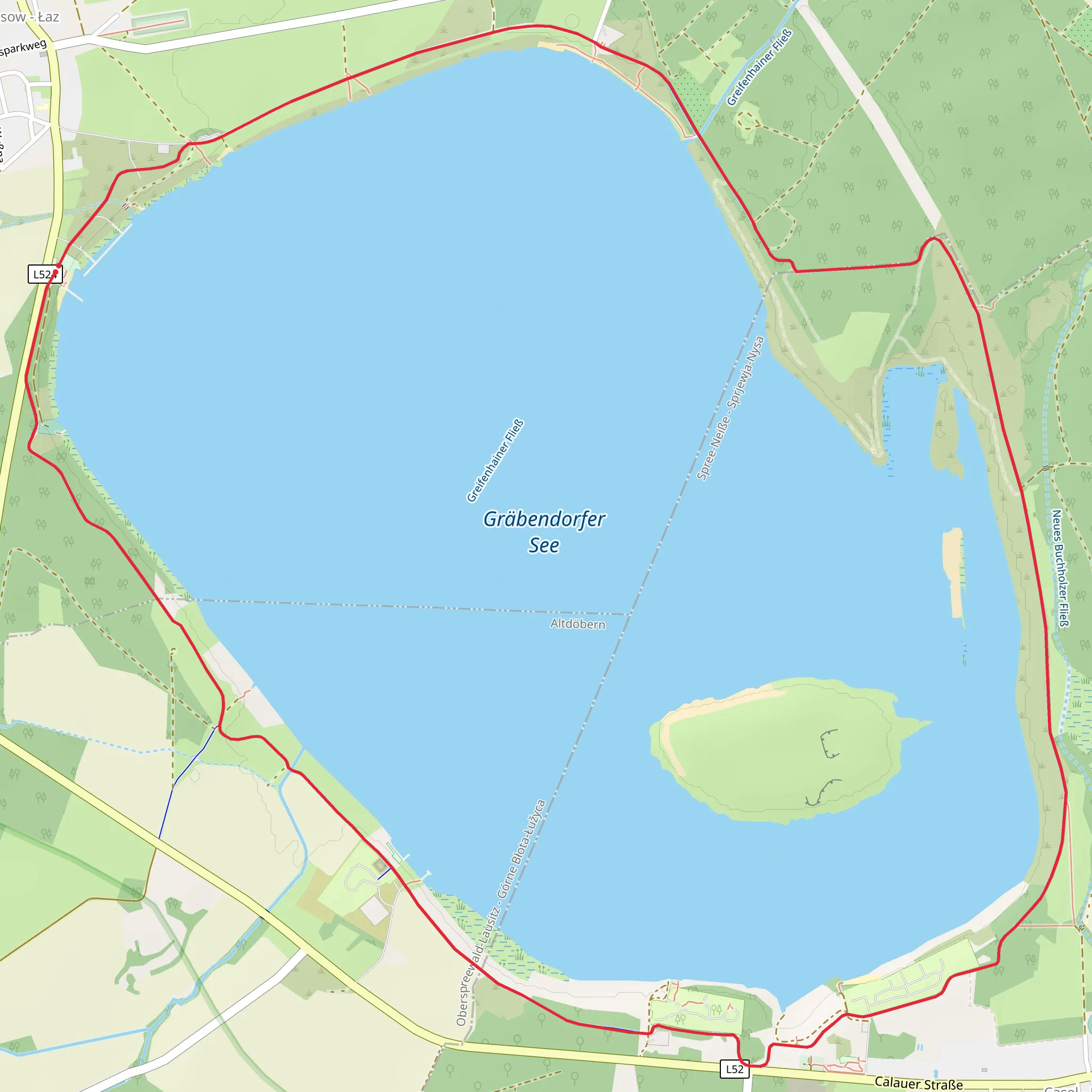 Rundweg Greifendorfer See mobile static map