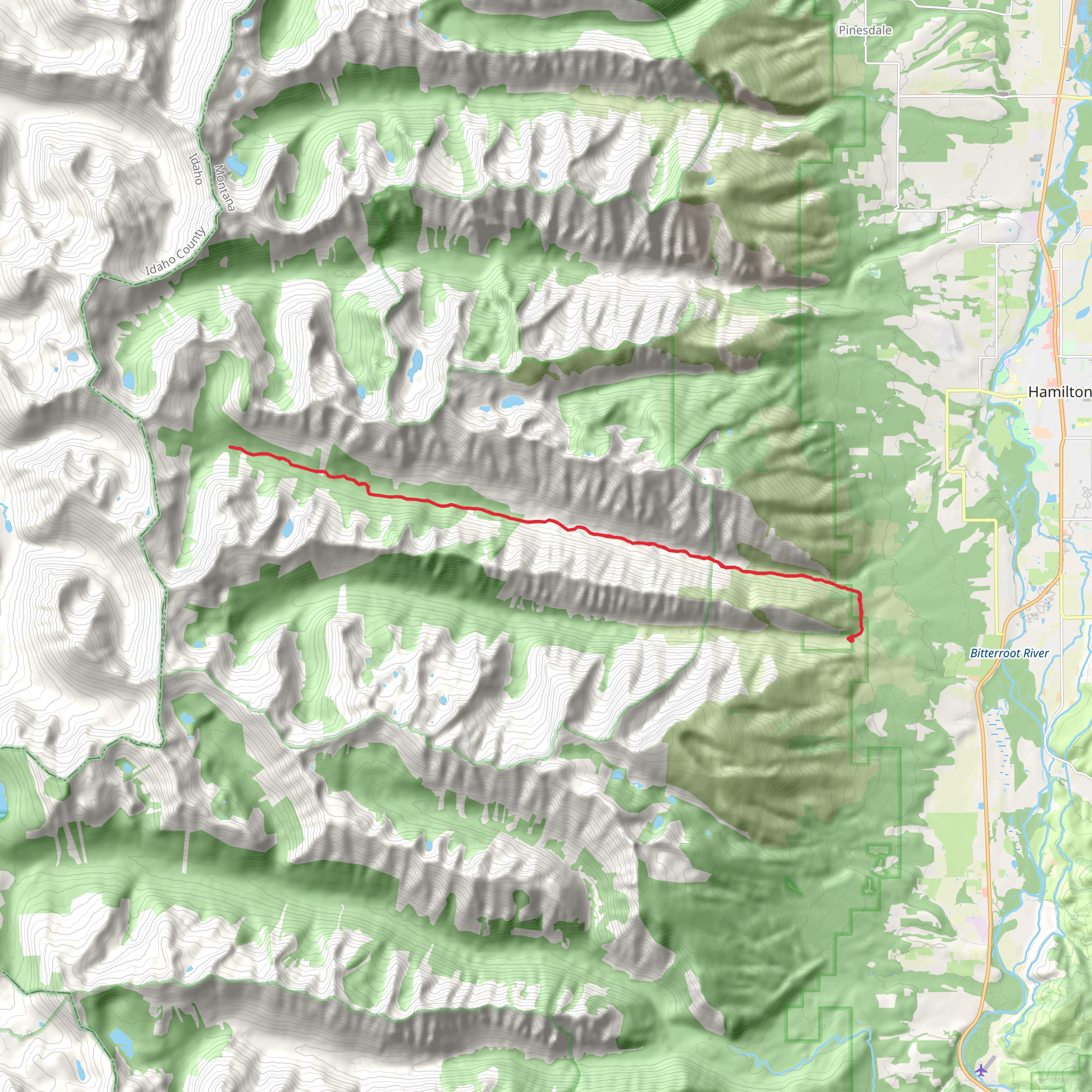 Sawtooth Trail mobile static map