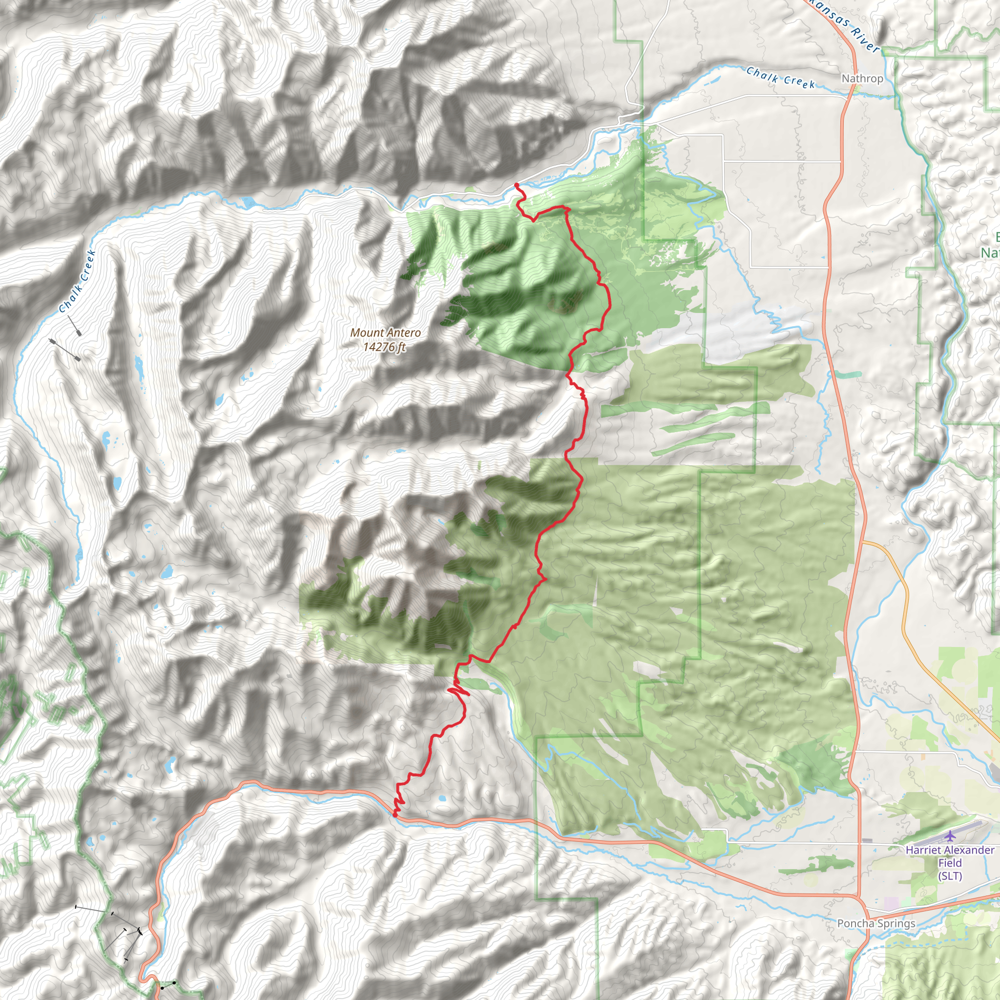 Colorado Trail Part 14 mobile static map