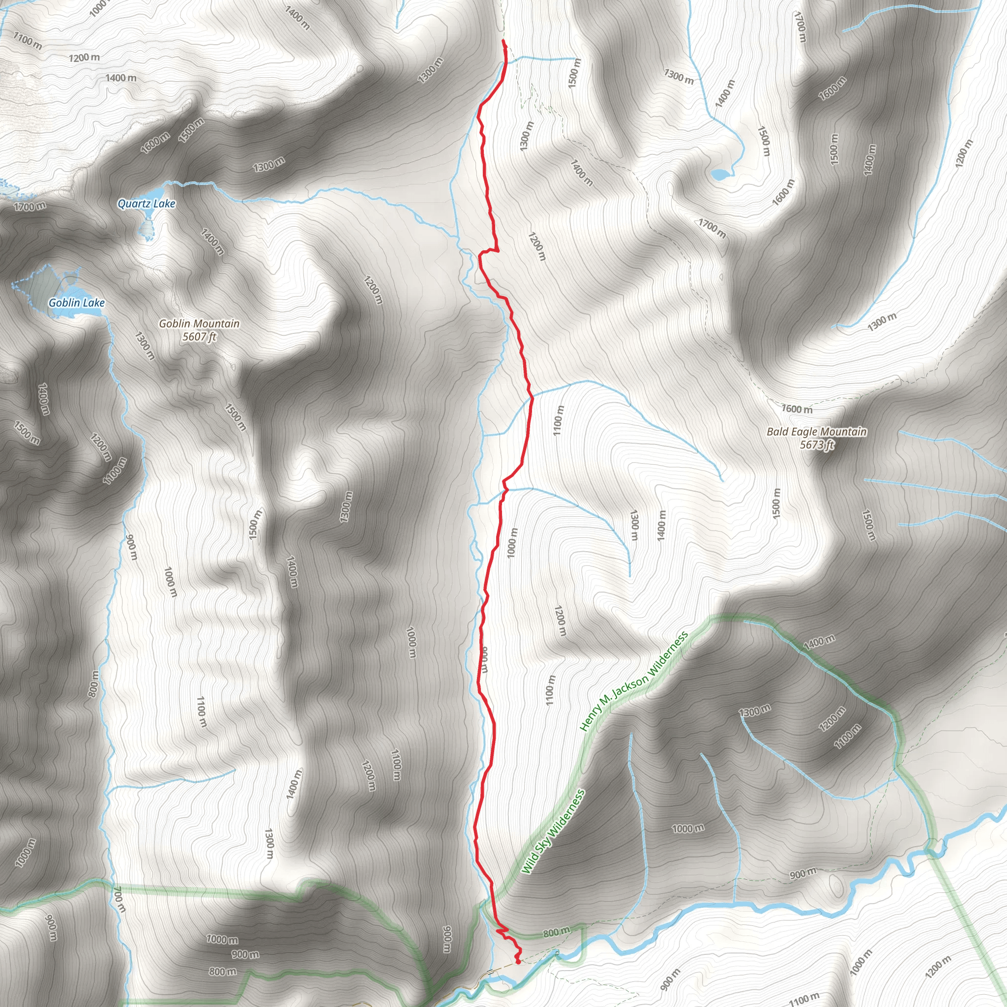Curry Gap via Quartz Creek Trail mobile static map