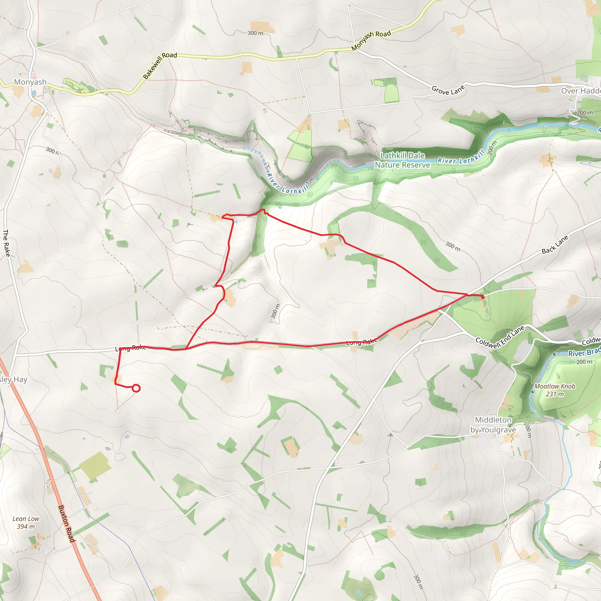 Arbor Low and Cales Dale Loop from Middleton-by-Youlgreave mobile static map