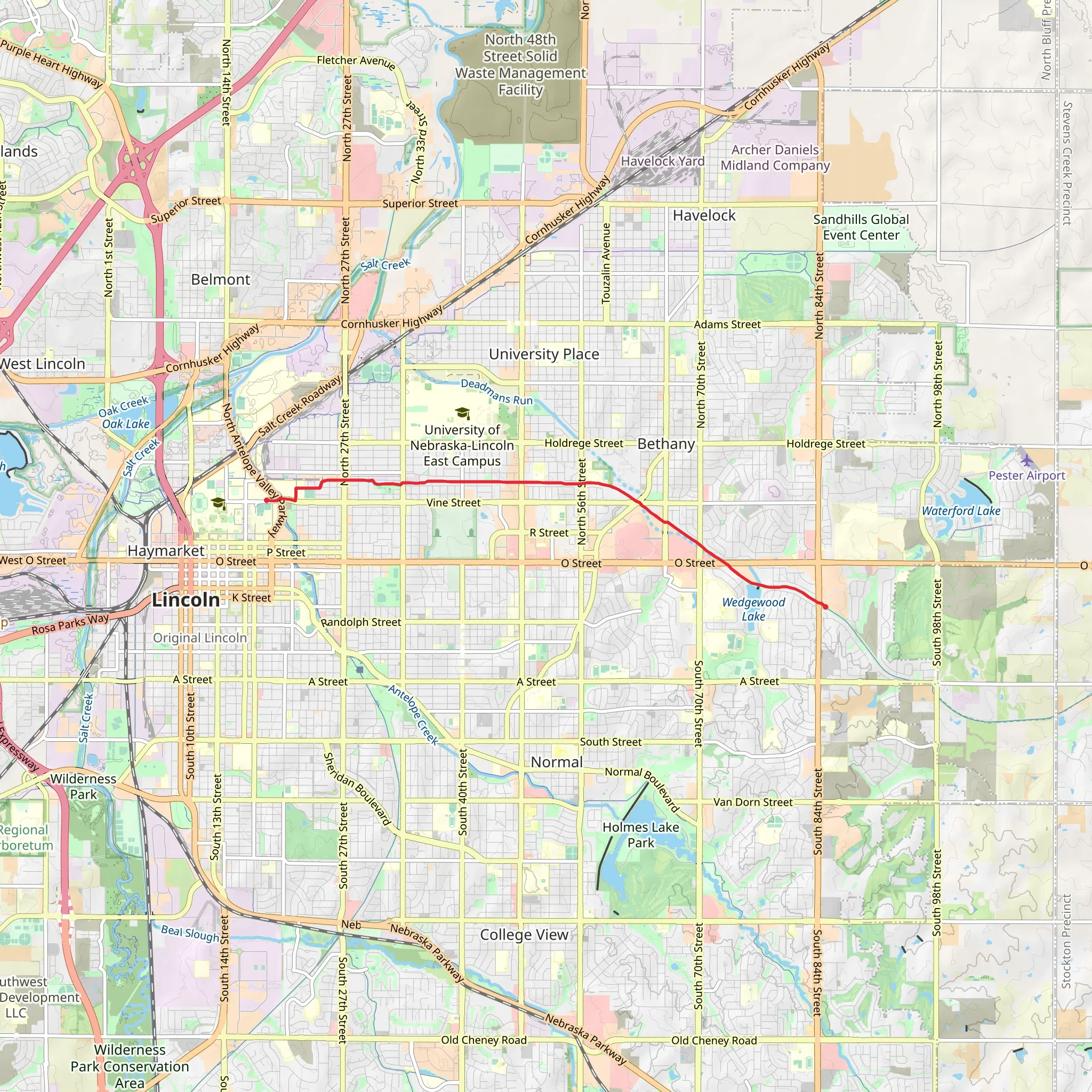 MoPac West Trail mobile static map