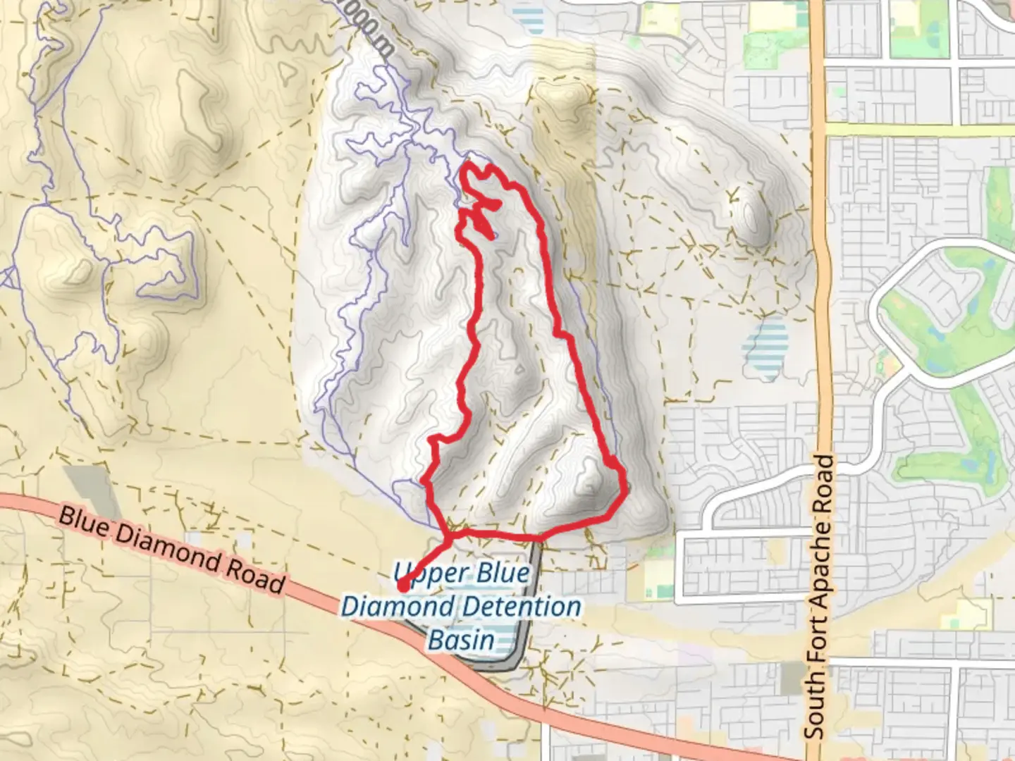 An image depicting the trail Good Call and Southwest Ridge Loop and its surrounding area.