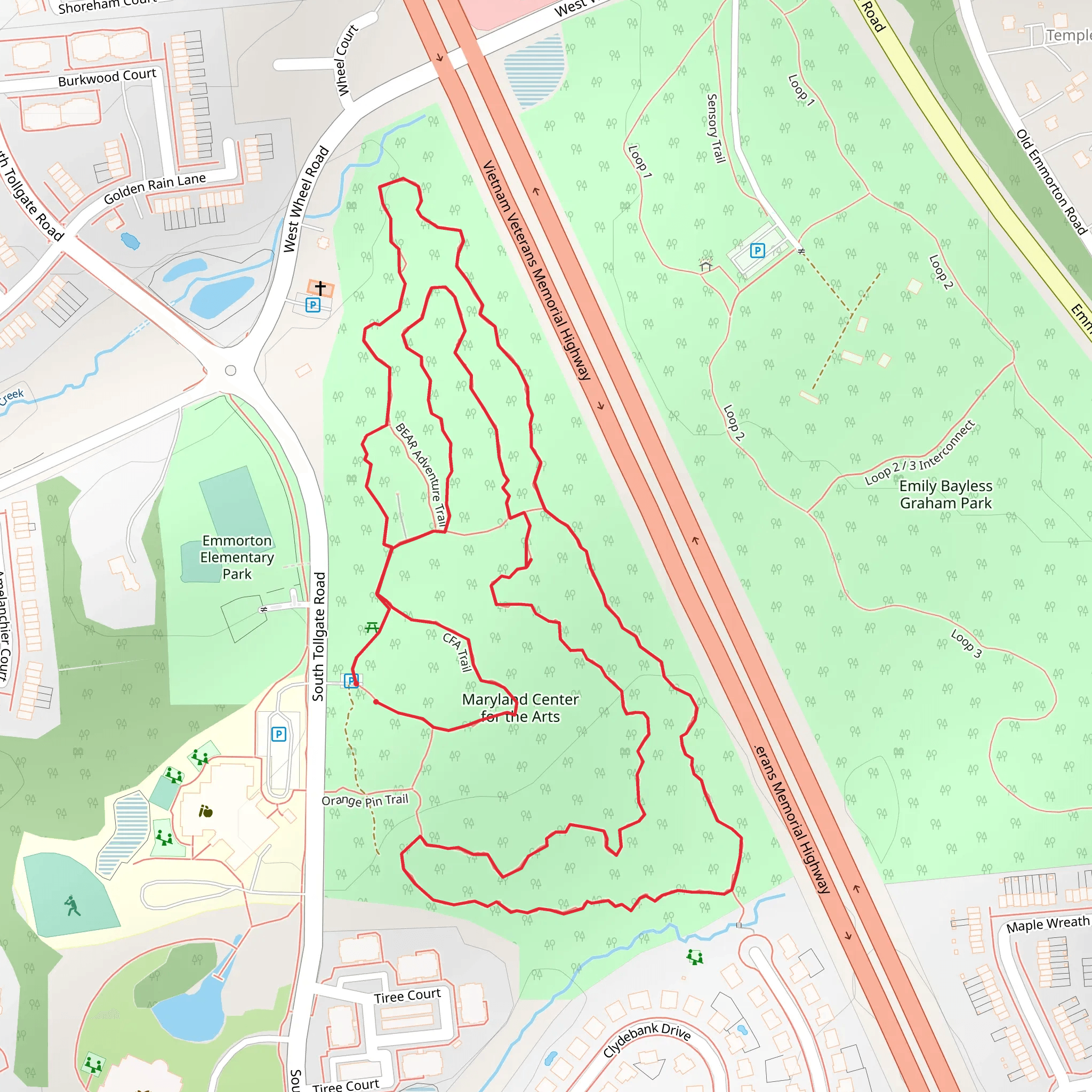 Bear Adventurel Trail and Story Forest Trail Loop mobile static map