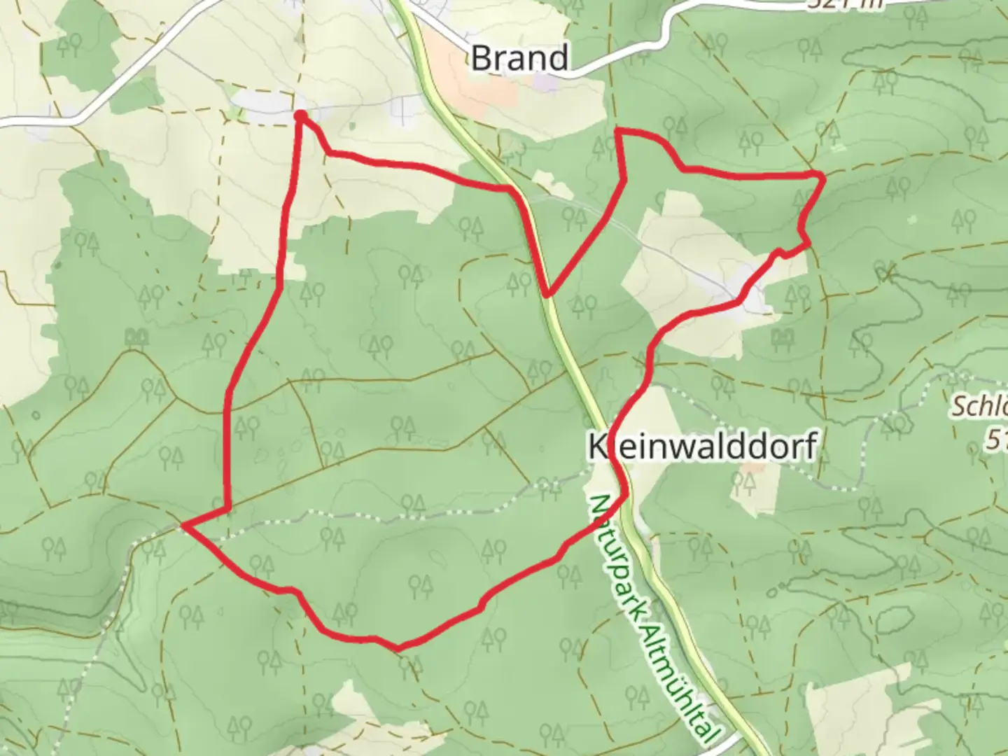 An image depicting the trail Rundweg Painten 1 and its surrounding area.