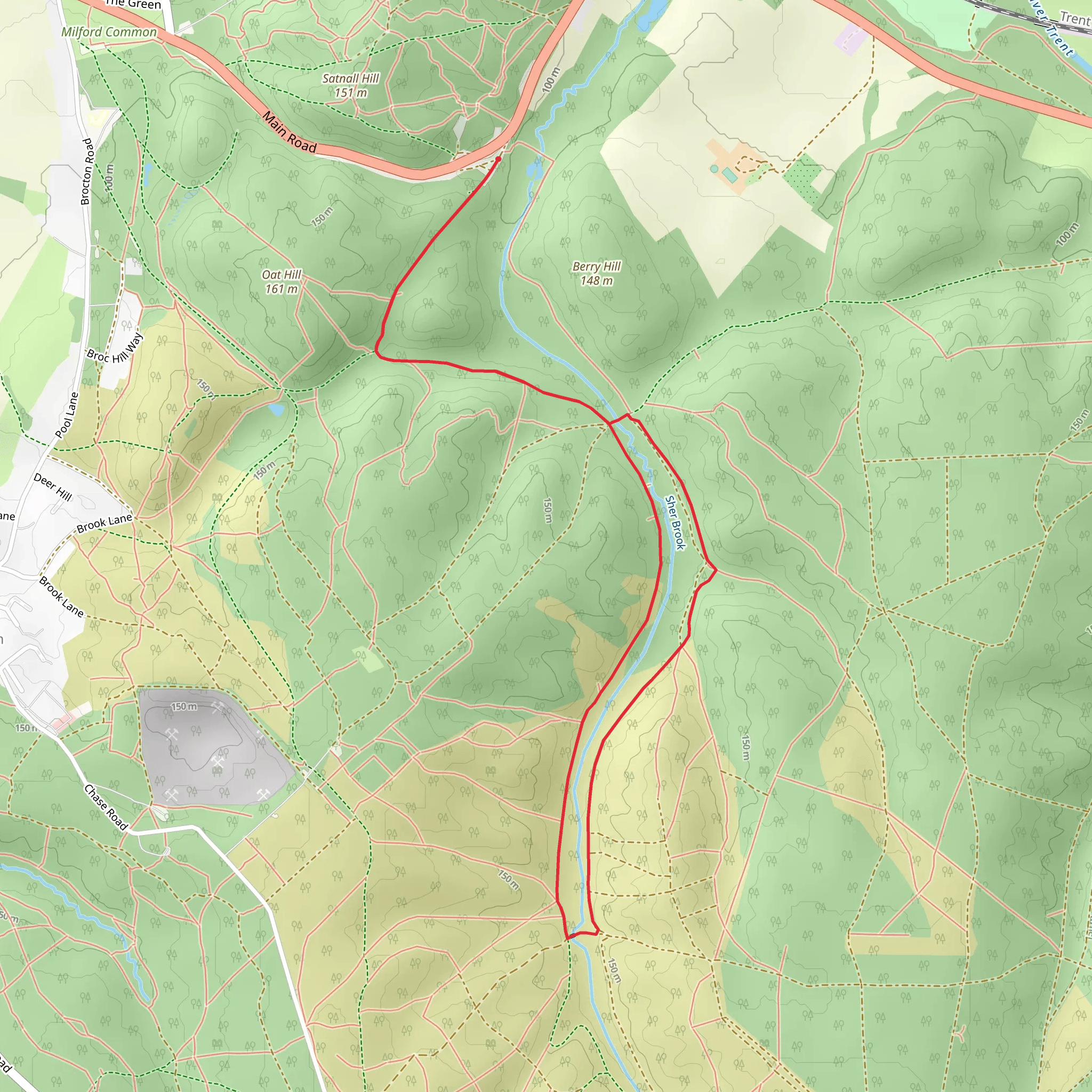 Devil's Dumble and Sher Brook mobile static map