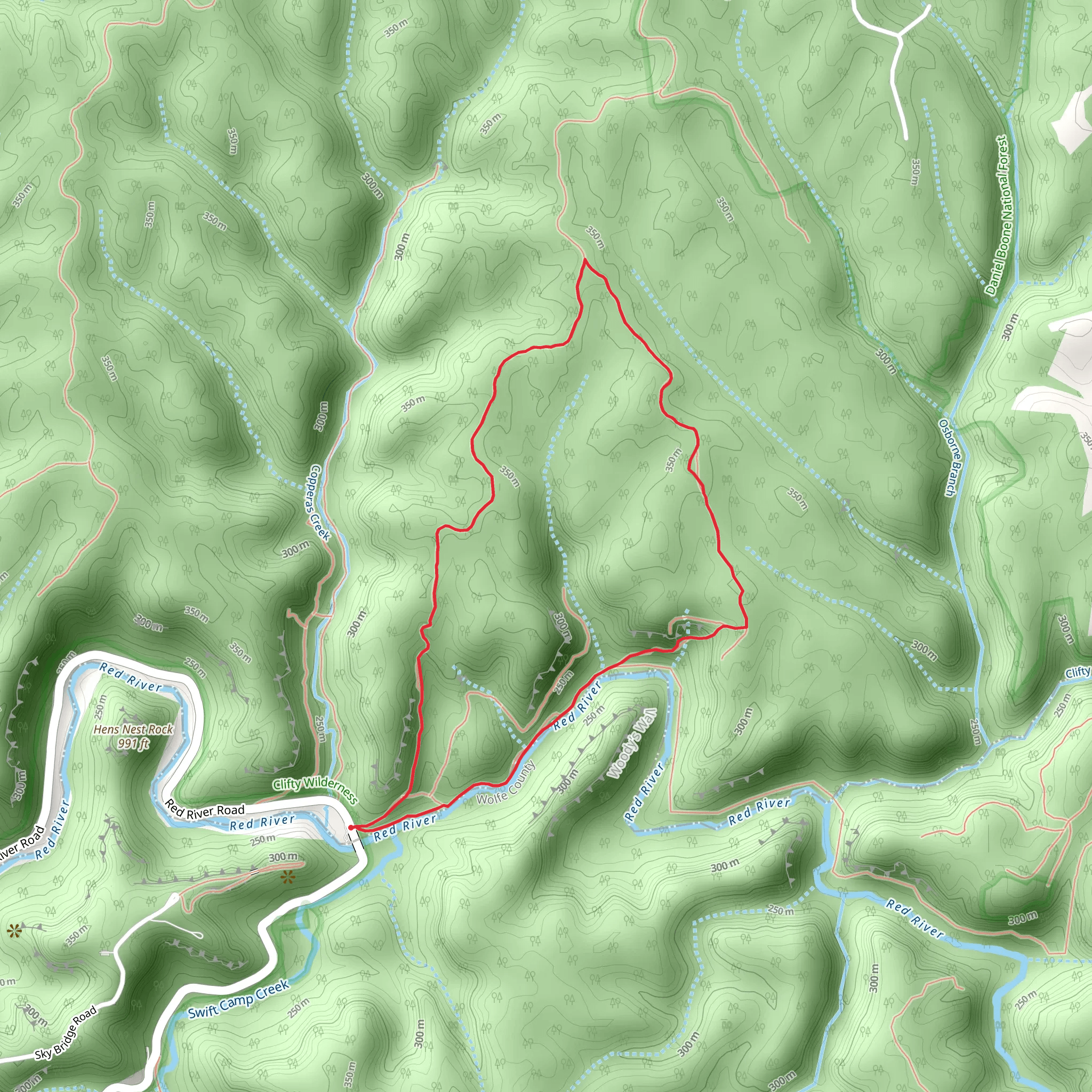 Red River and Osbourne Bend Loop Trail mobile static map