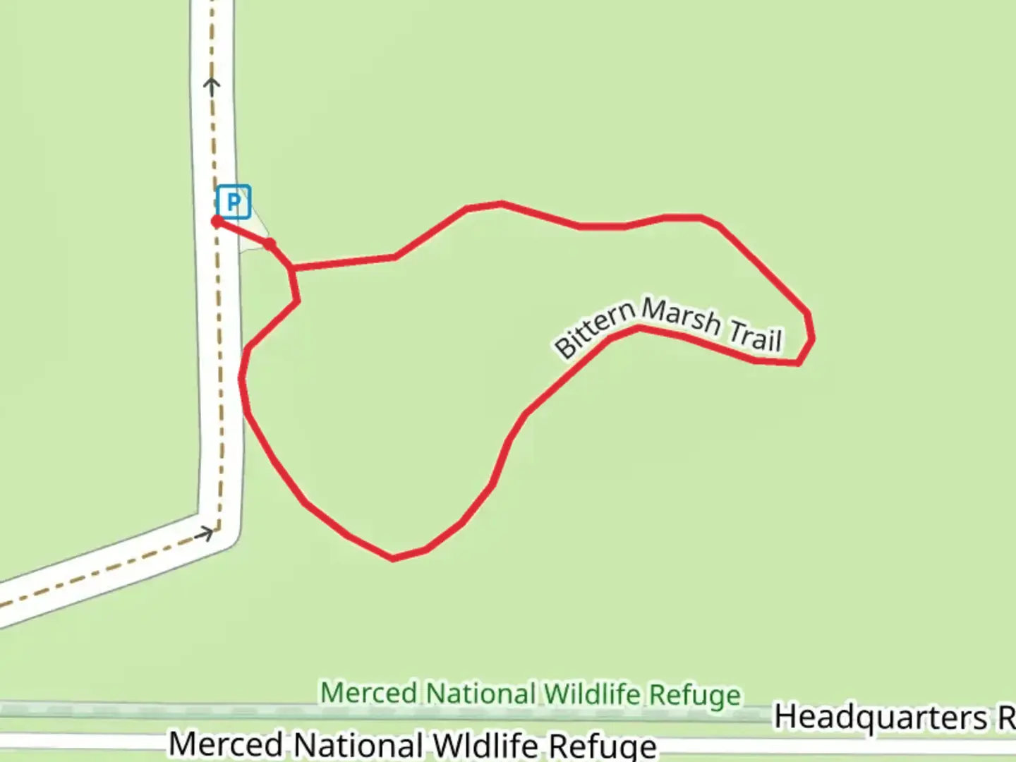 An image depicting the trail The Bitten Marsh Trail and its surrounding area.