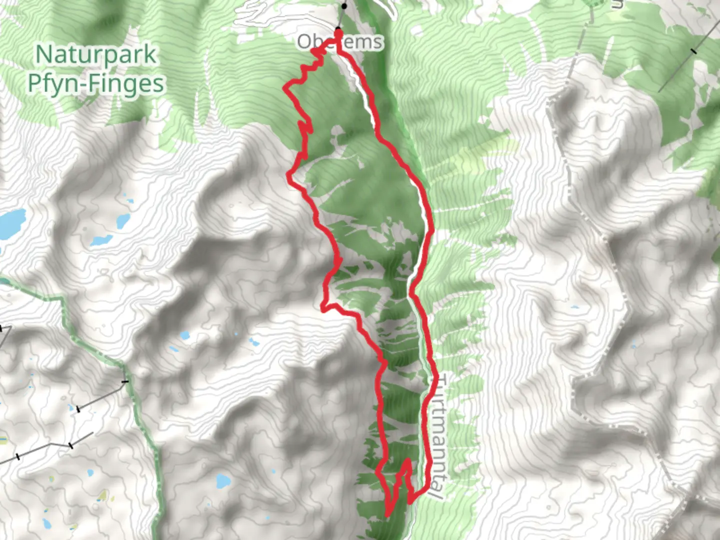 An image depicting the trail Turtmann Valley Trail and its surrounding area.