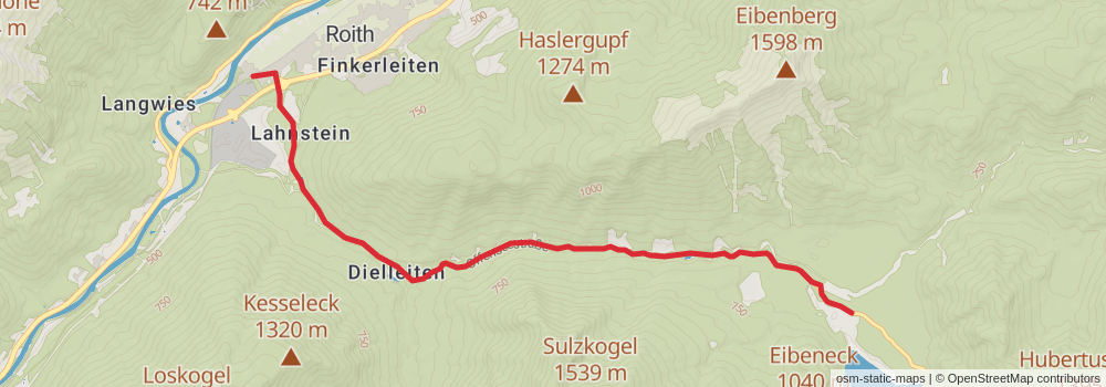 Almsee - Hochpfad - Offensee-Steinkogel near Ebensee stage 2 Map