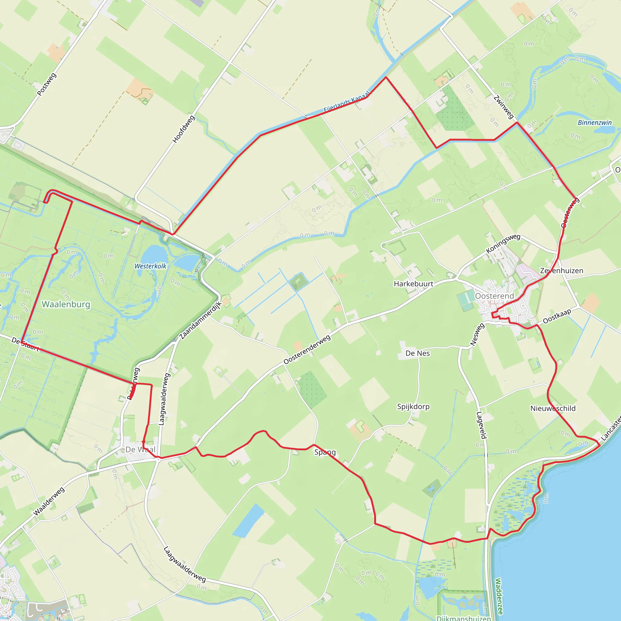 Noord Hollandpad and Vissersommetje Loop mobile static map