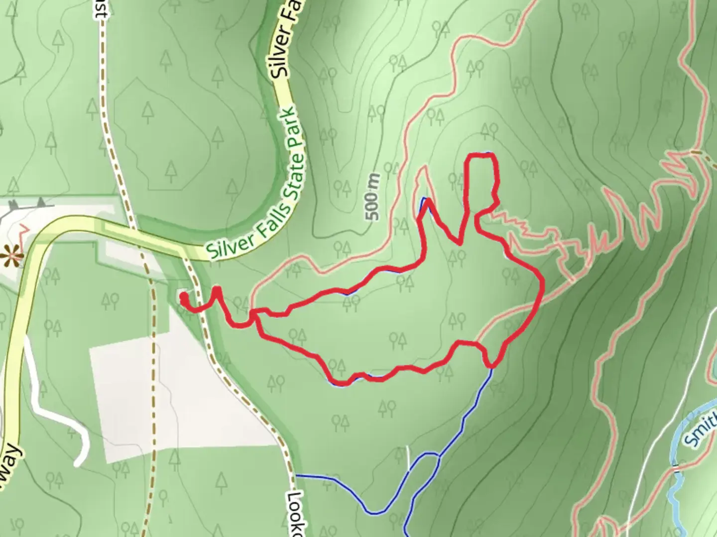 An image depicting the trail Newt Loop and its surrounding area.