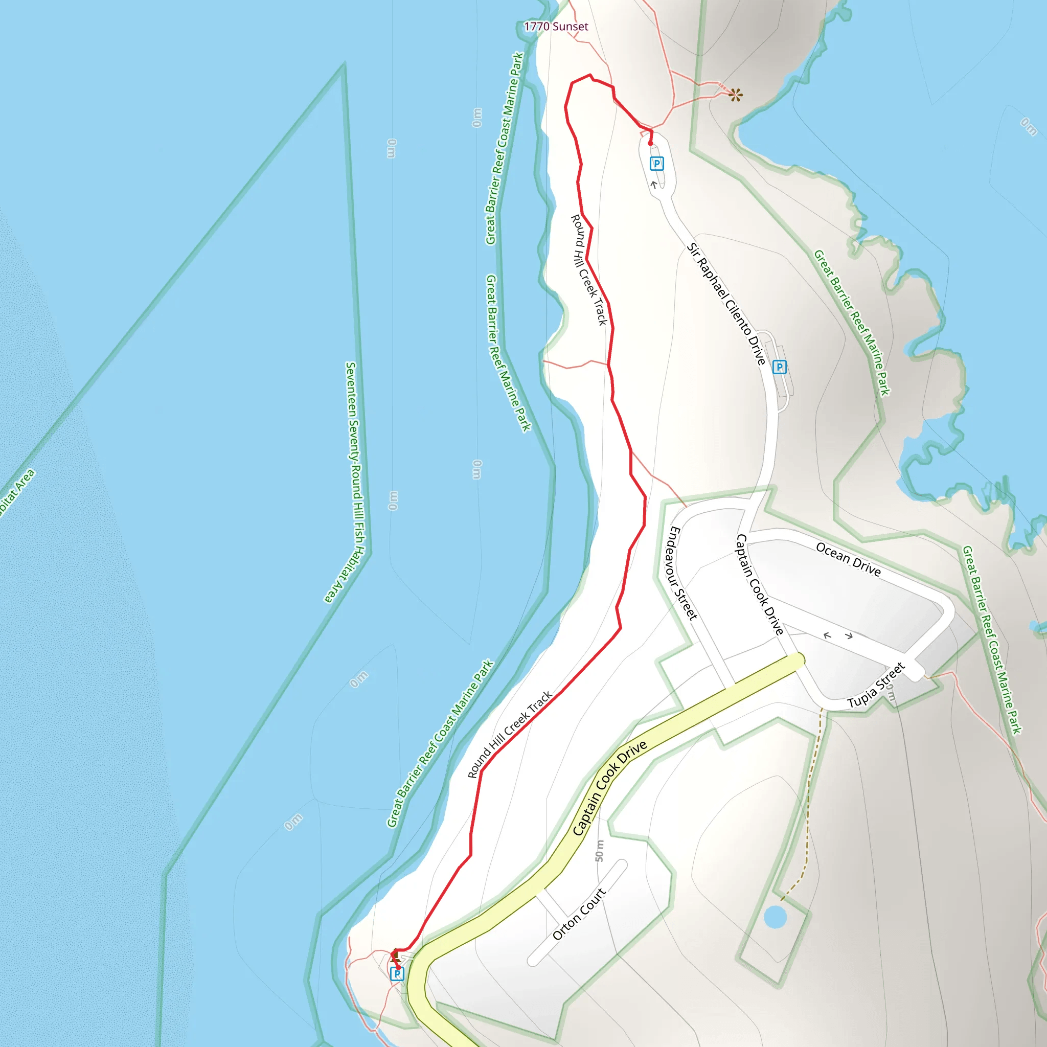 Round Hill Head Walk mobile static map