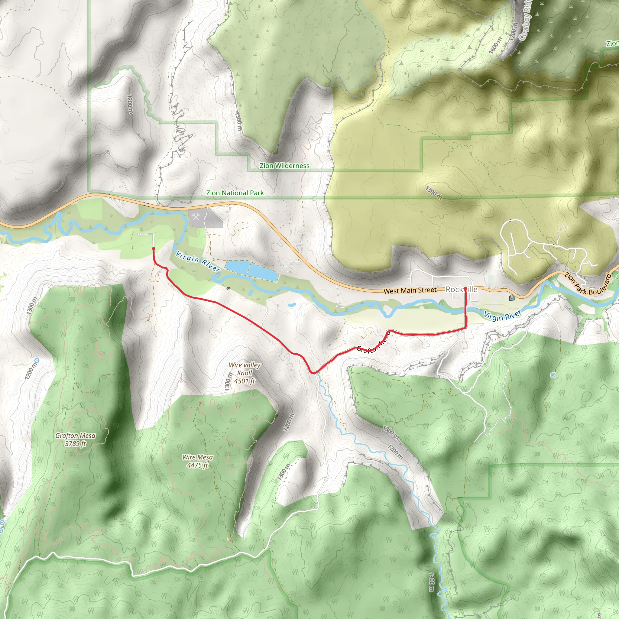 Rockville to Grafton mobile static map