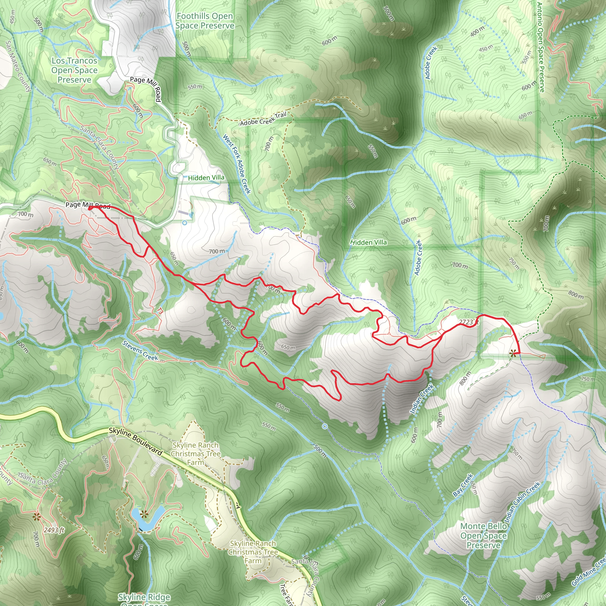 Bella Vista, Black Mountain and Canyon Loop Trail mobile static map