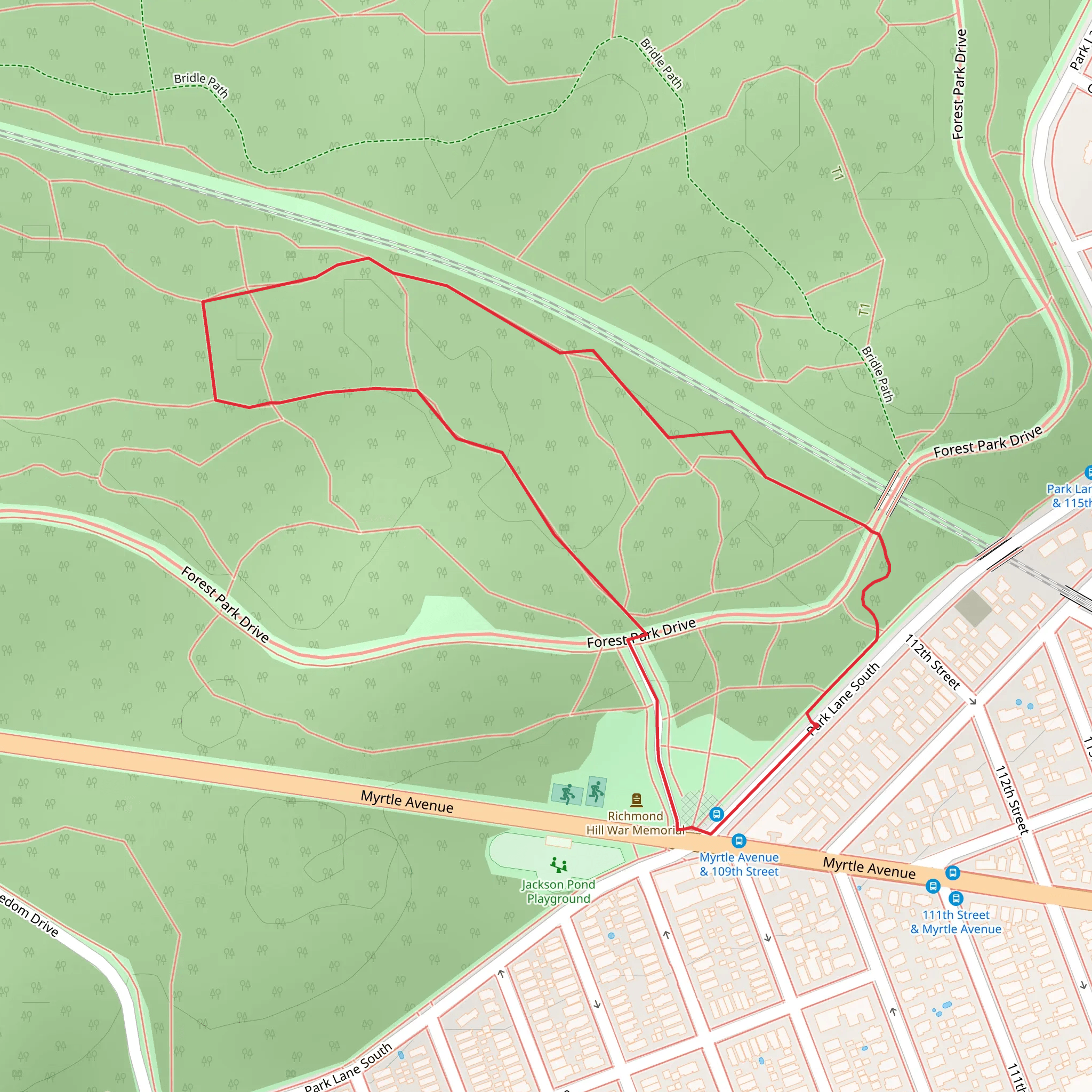 Forest Park Loop mobile static map