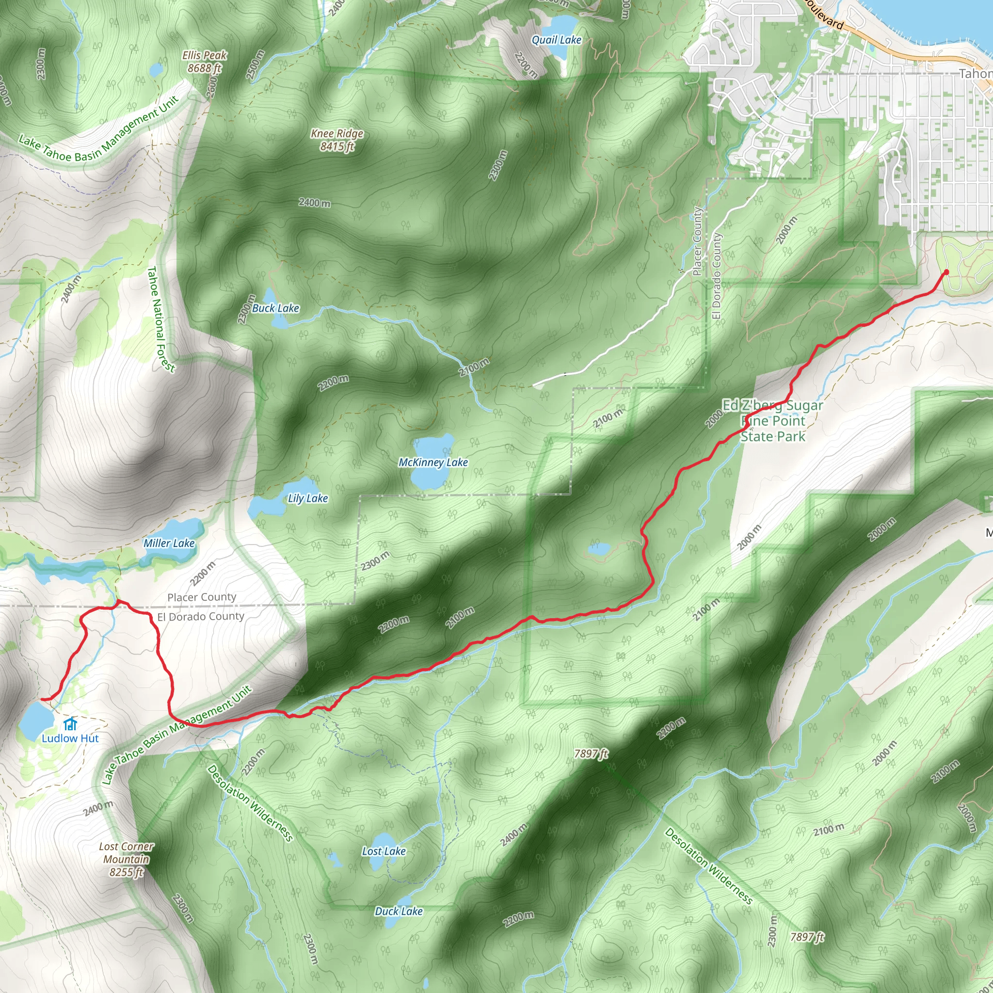 General Creek Trail to Richardson Lake mobile static map