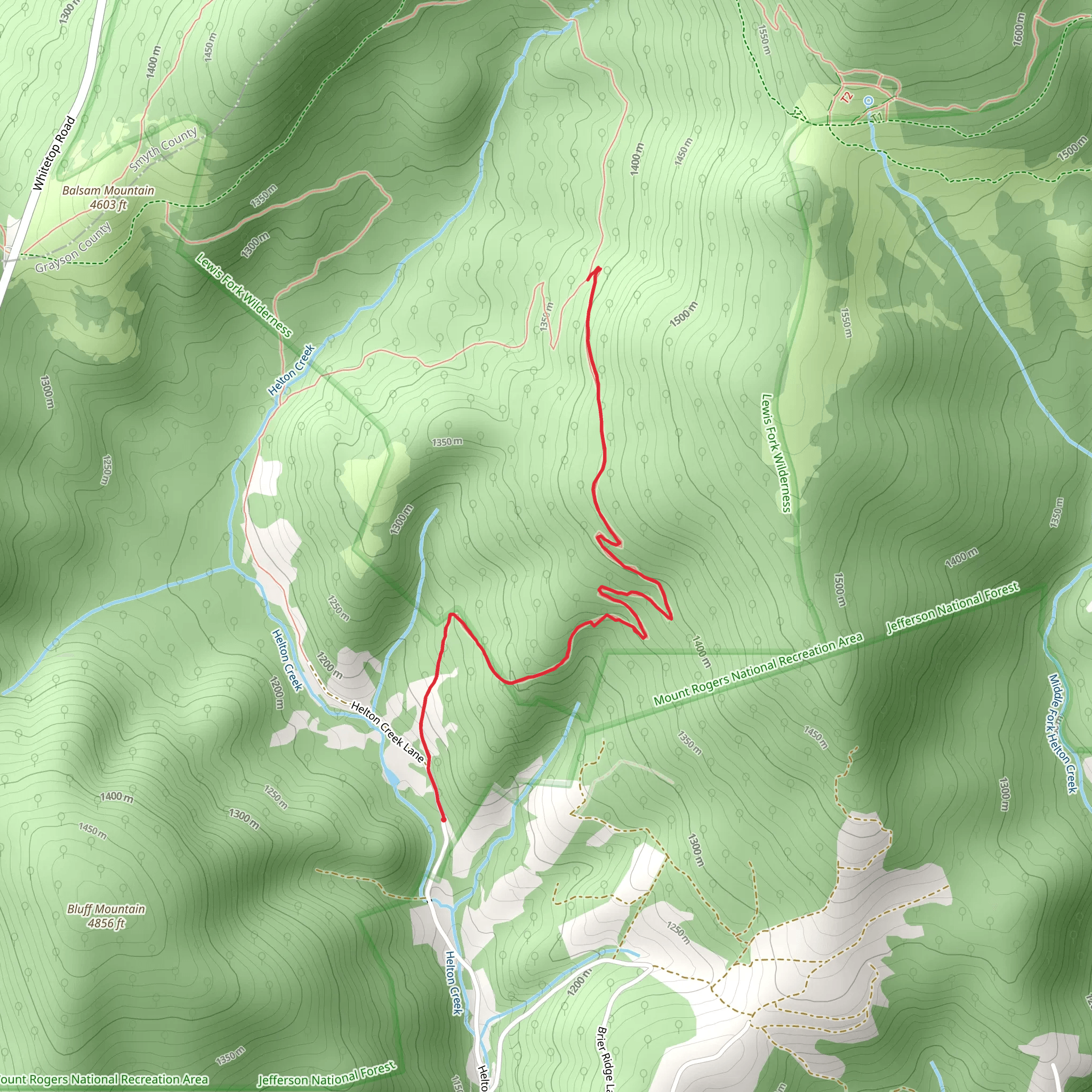 Sugar Maple Trail mobile static map