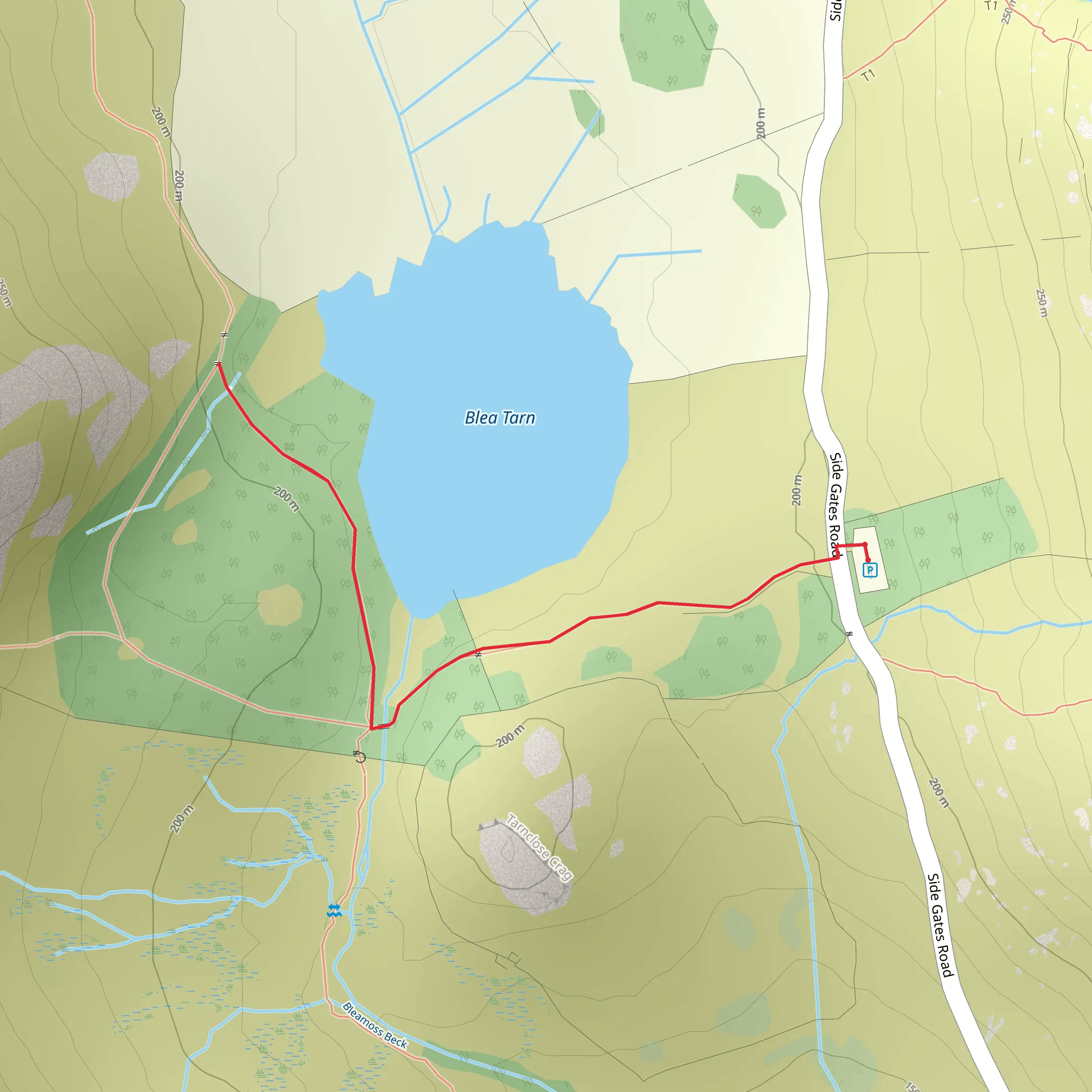 Blea Tarn Walk from Watendlath mobile static map