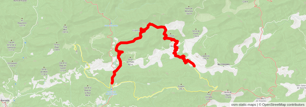 Puigcercós Path PR C 50 stage 2 Map