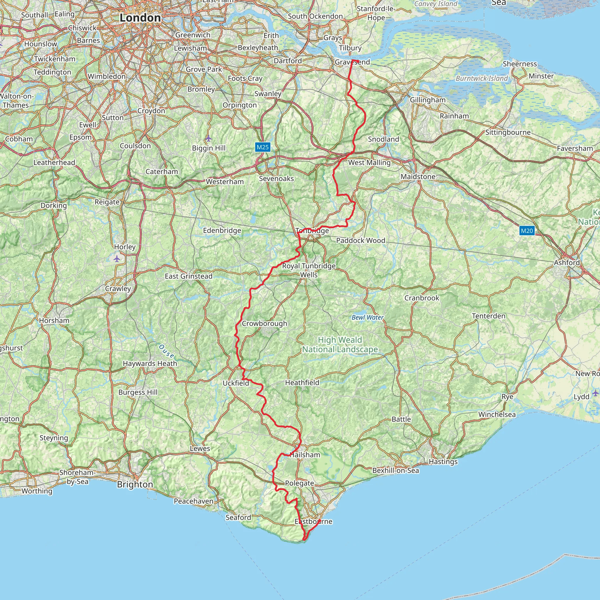 Wealdway mobile static map