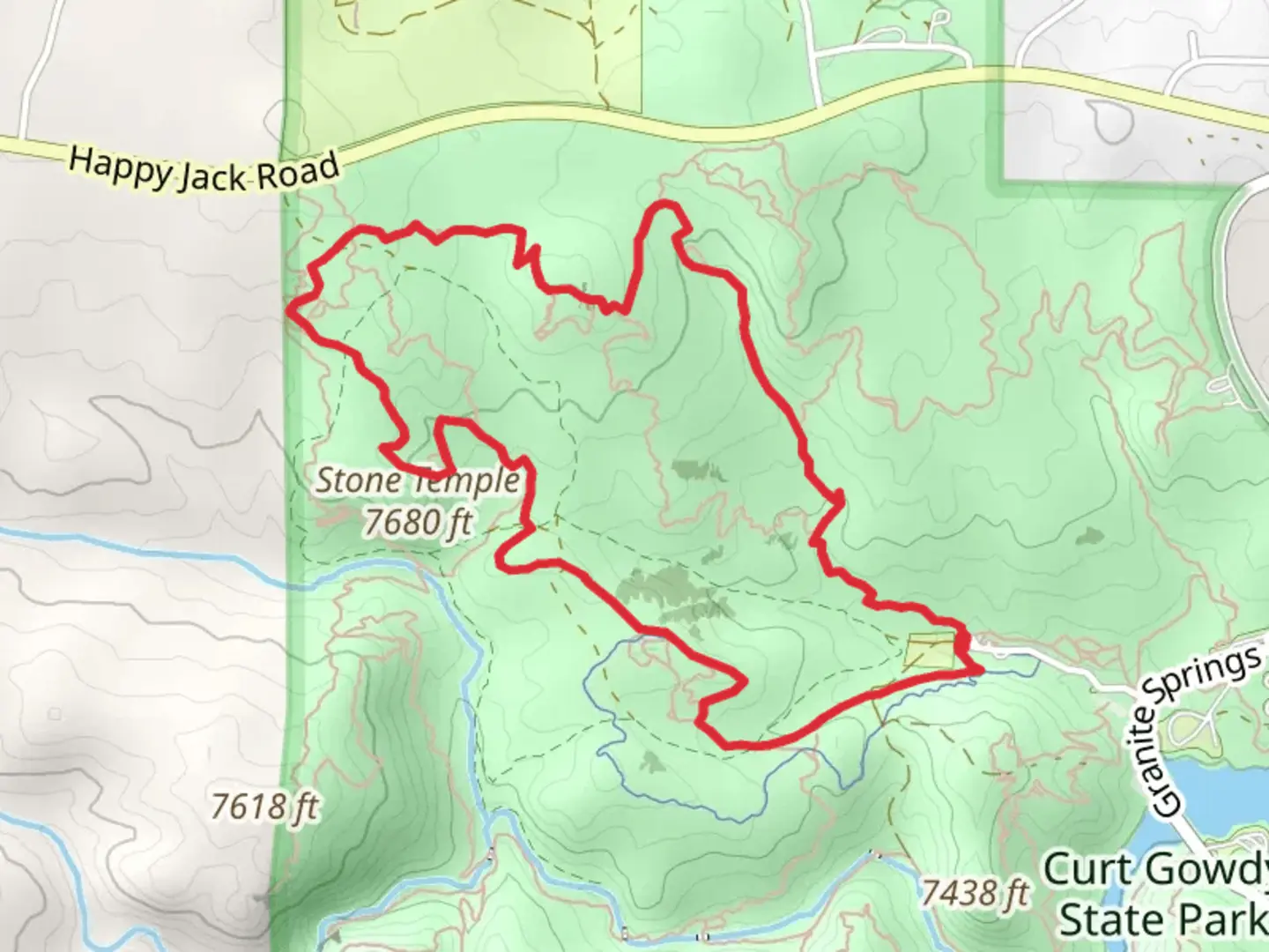 An image depicting the trail Stone Temple Circuit and its surrounding area.