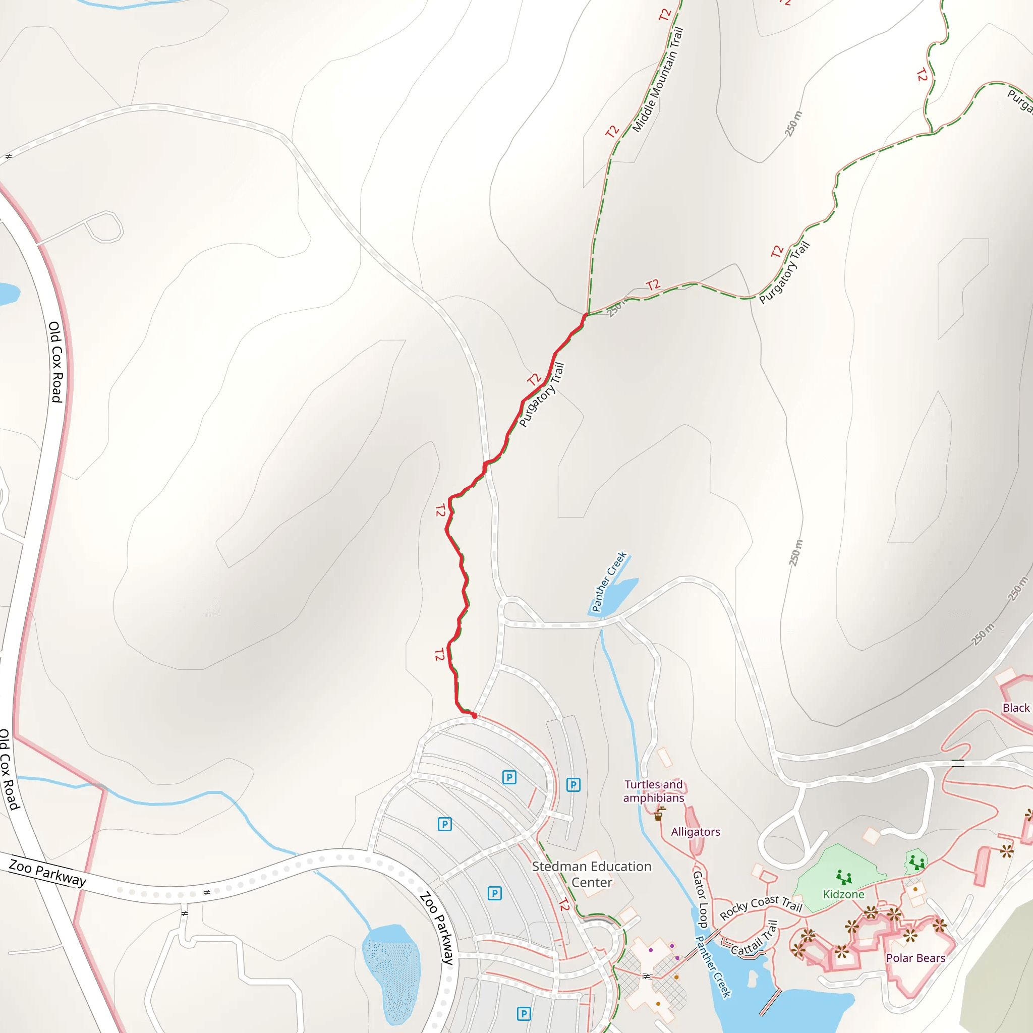 Purgatory Trail Out and Back mobile static map