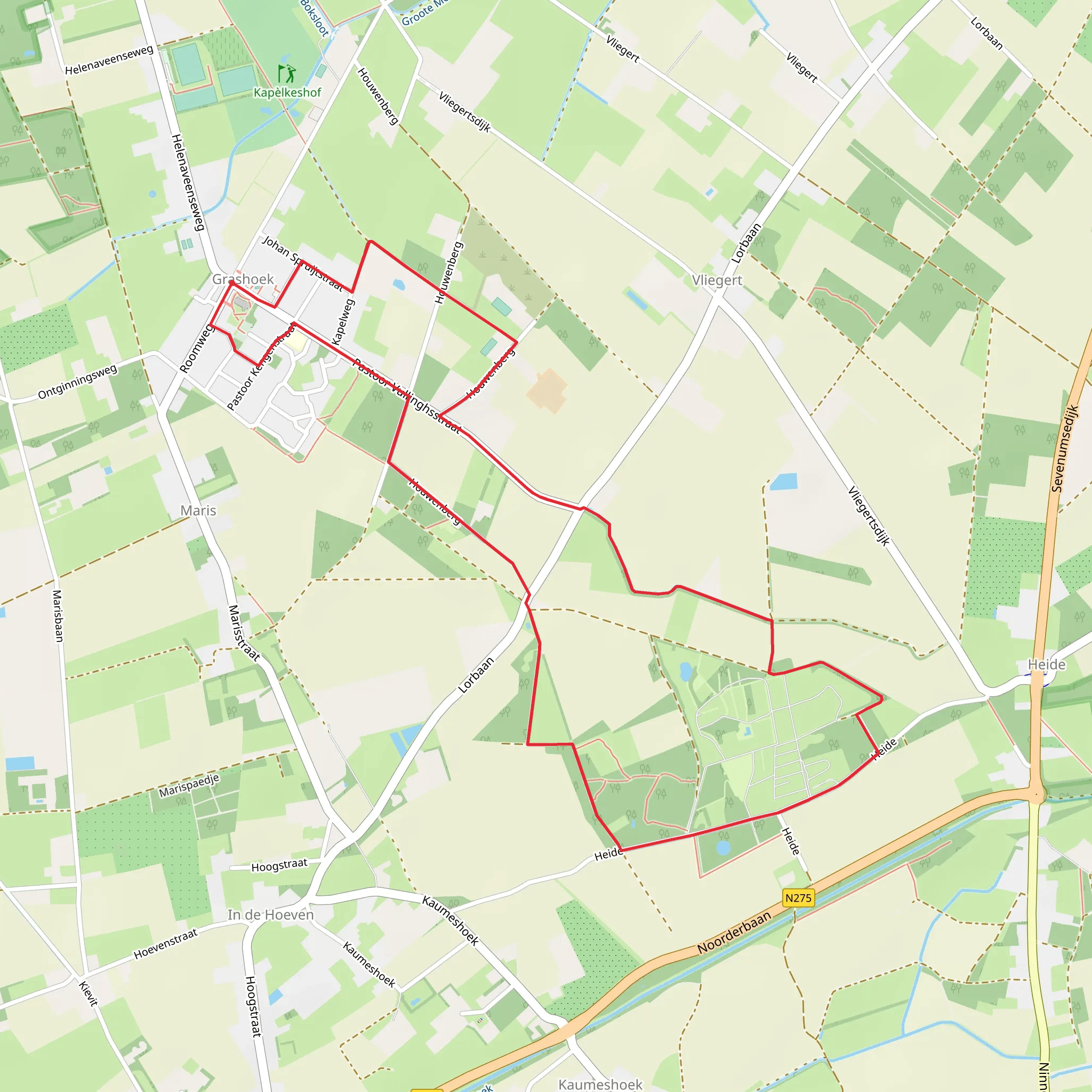 Beringerzand Route Loop mobile static map