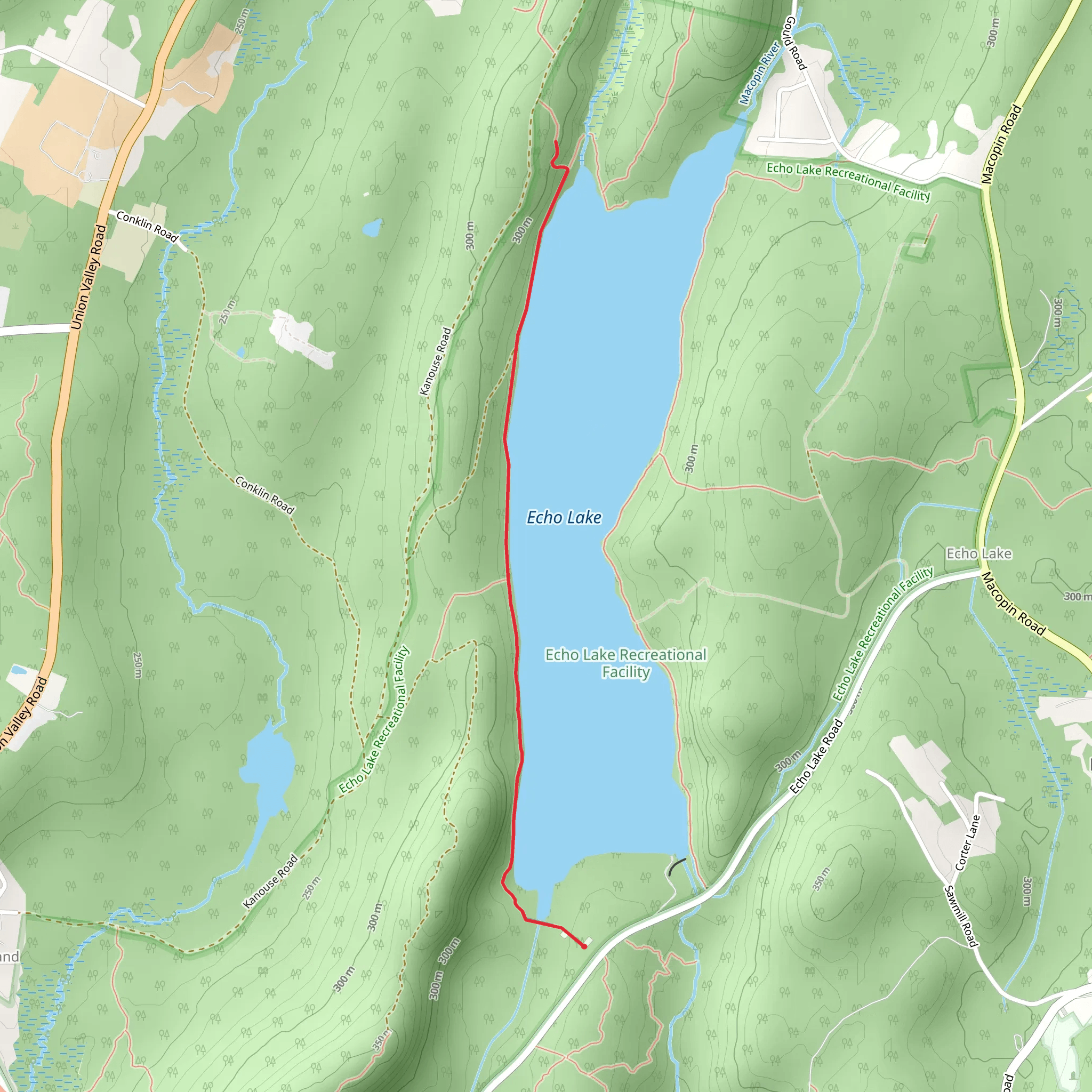 Highlands Trail - Teal Diamond from Echo Lake mobile static map