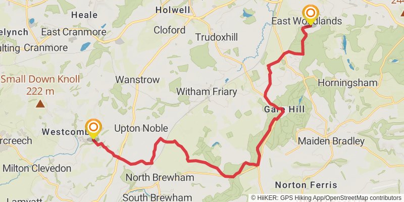 Mendip Ring stage 7 Map