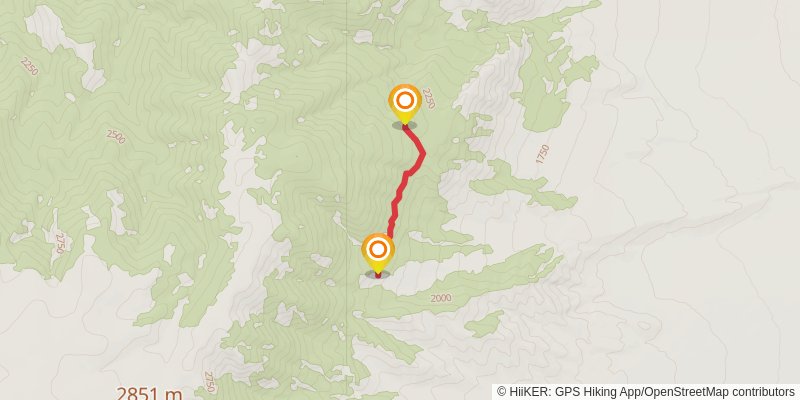 Face of the Mountain Trail stage 2 Map