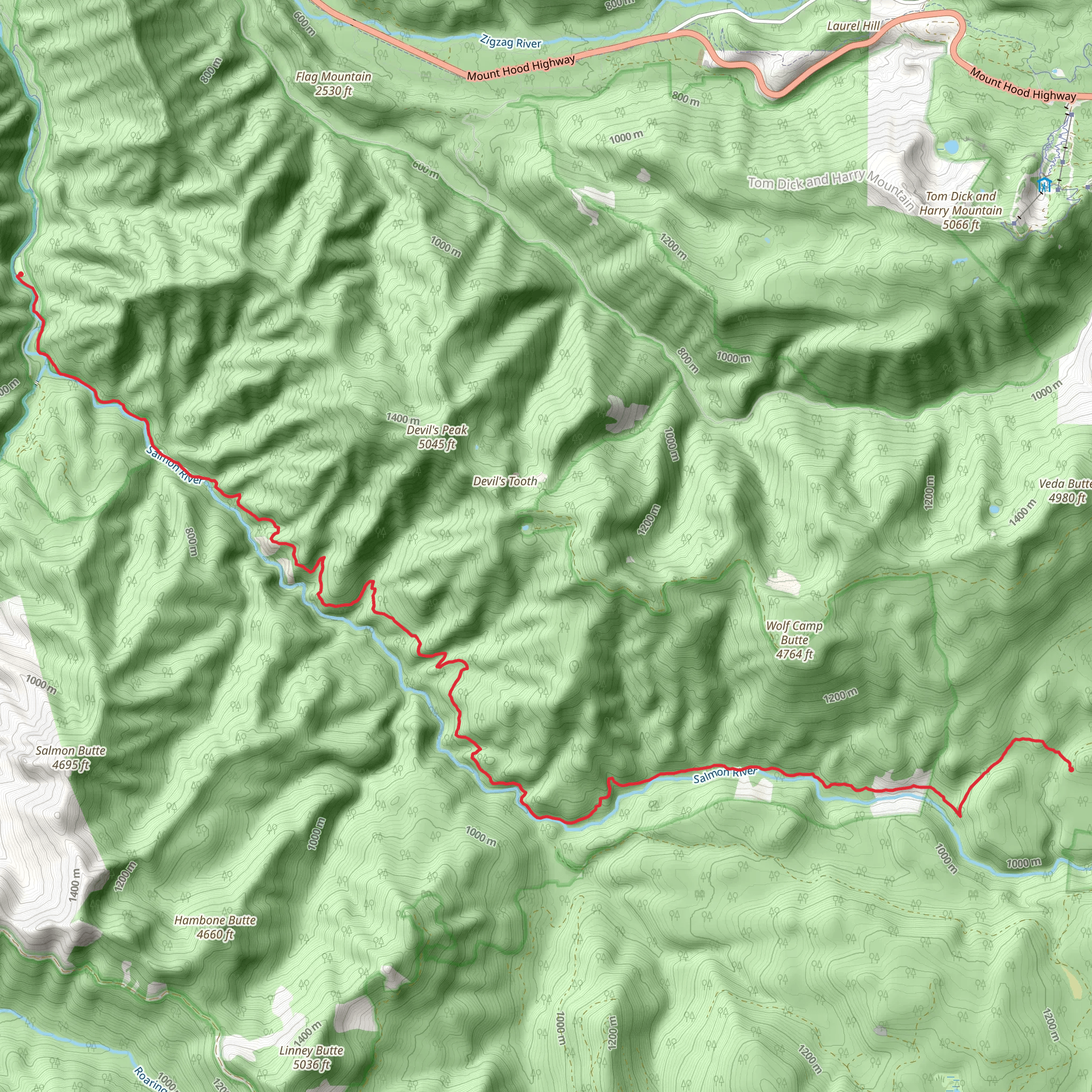 Salmon River Trail mobile static map