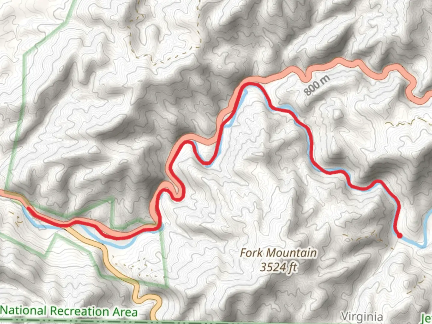 An image depicting the trail Virginia Creeper Trail and its surrounding area.