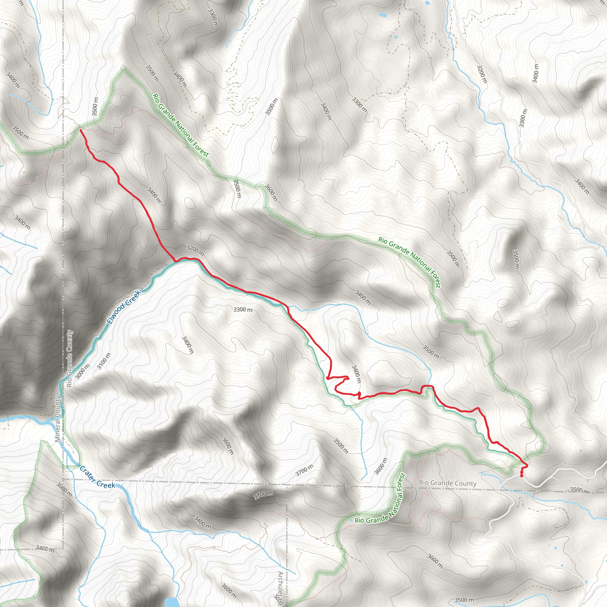 Hot Creek Stock Trail mobile static map