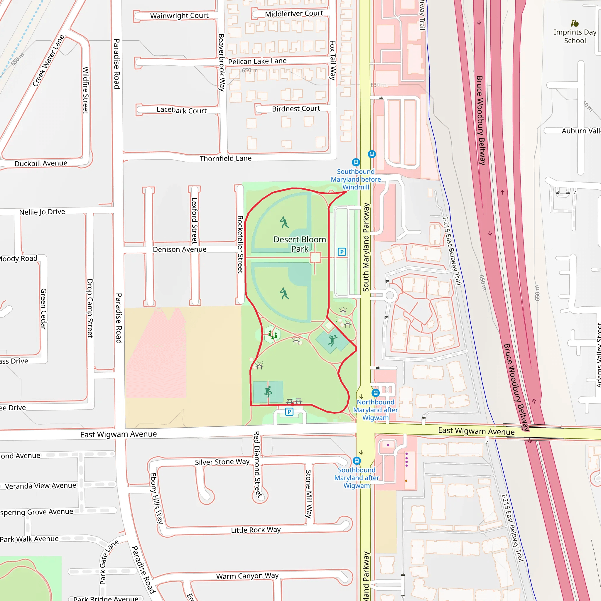 East Wigwam Avenue Loop mobile static map
