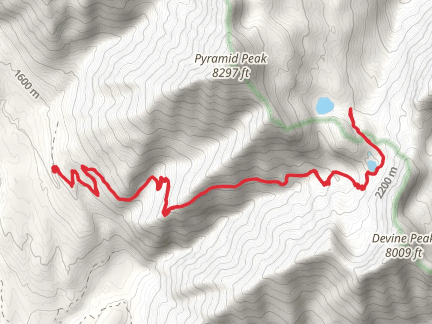 An image depicting the trail Pyramid Pass Trail and its surrounding area.