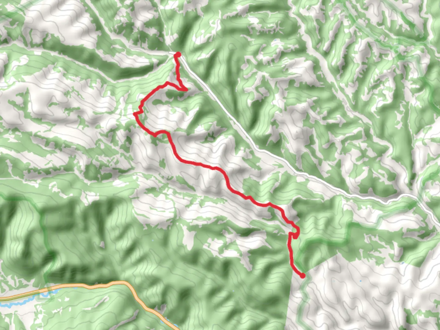An image depicting the trail Ponil to Dean Camps Junction and Canyon to Dean Cow Trail and its surrounding area.