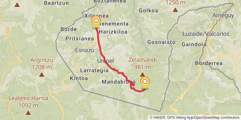 Haute Randonnée Pyrénéenne alt 5 Map