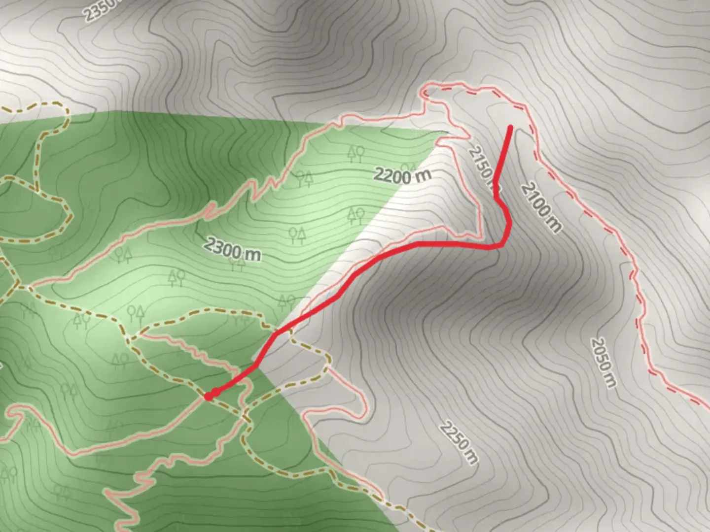 An image depicting the trail Kirkegard Single Track Trail and its surrounding area.