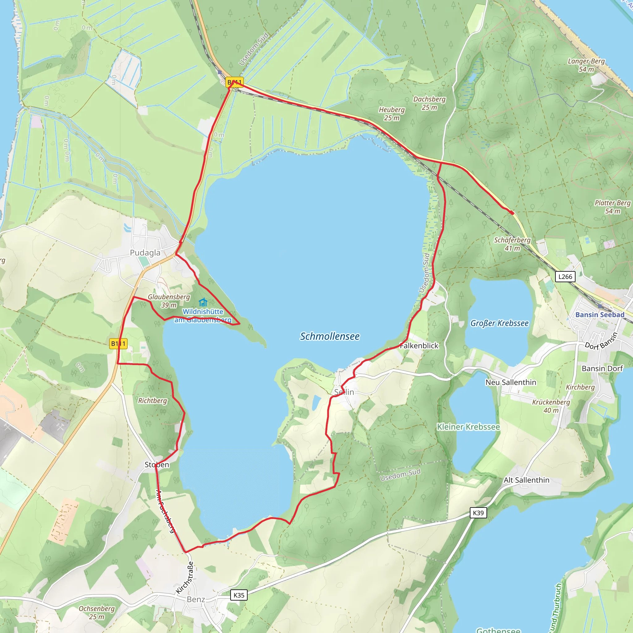 Schmollensee Loop mobile static map