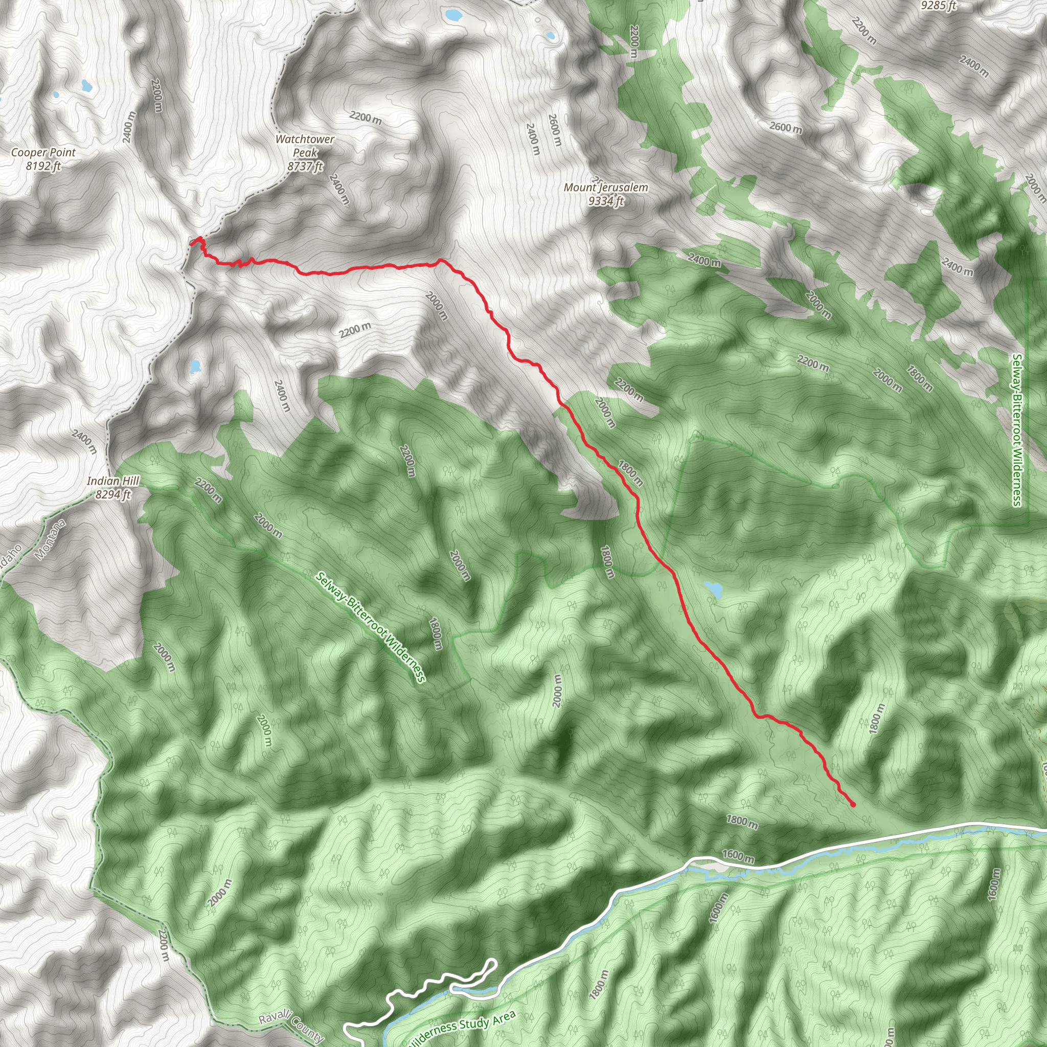 Watchtower Creek Trail mobile static map
