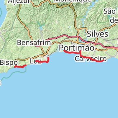 Algarve Coast Golden South-West 7-Day Gentle Tour (Hillwalk Tours) mobile static map