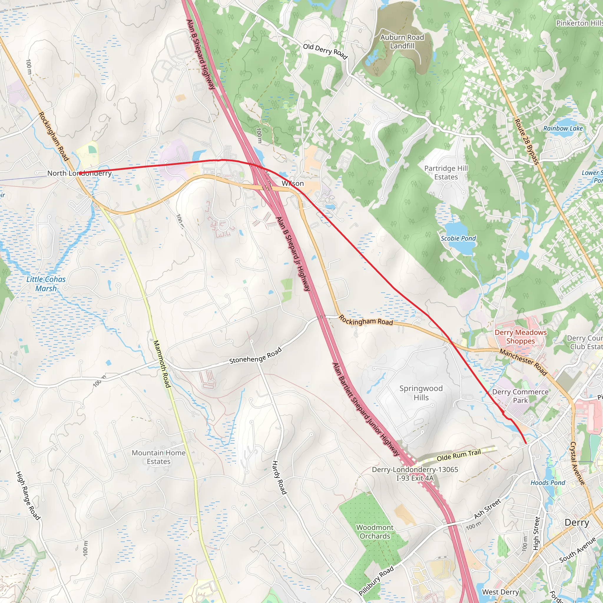 Londonderry Rail Trail mobile static map
