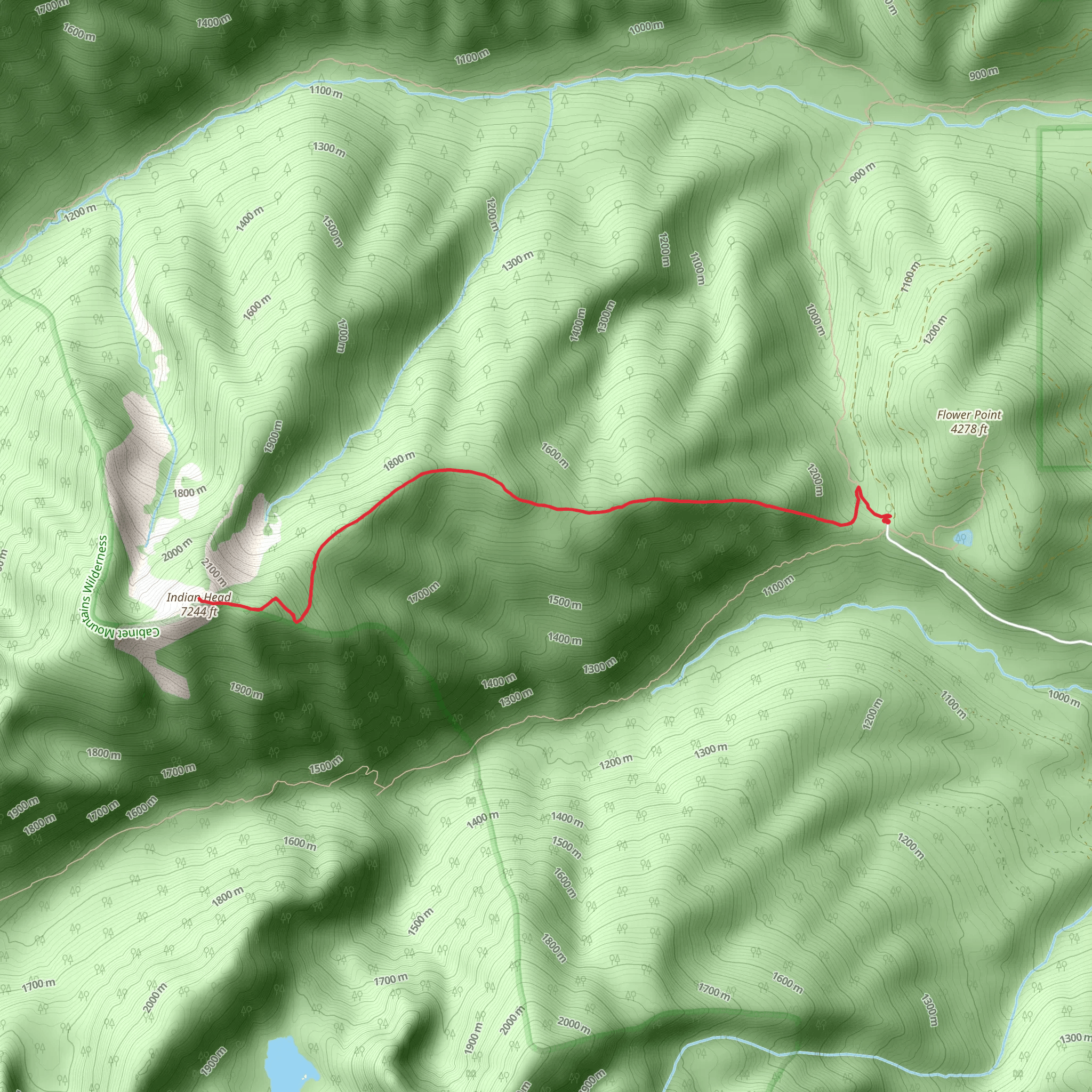 Indian Head Trail mobile static map