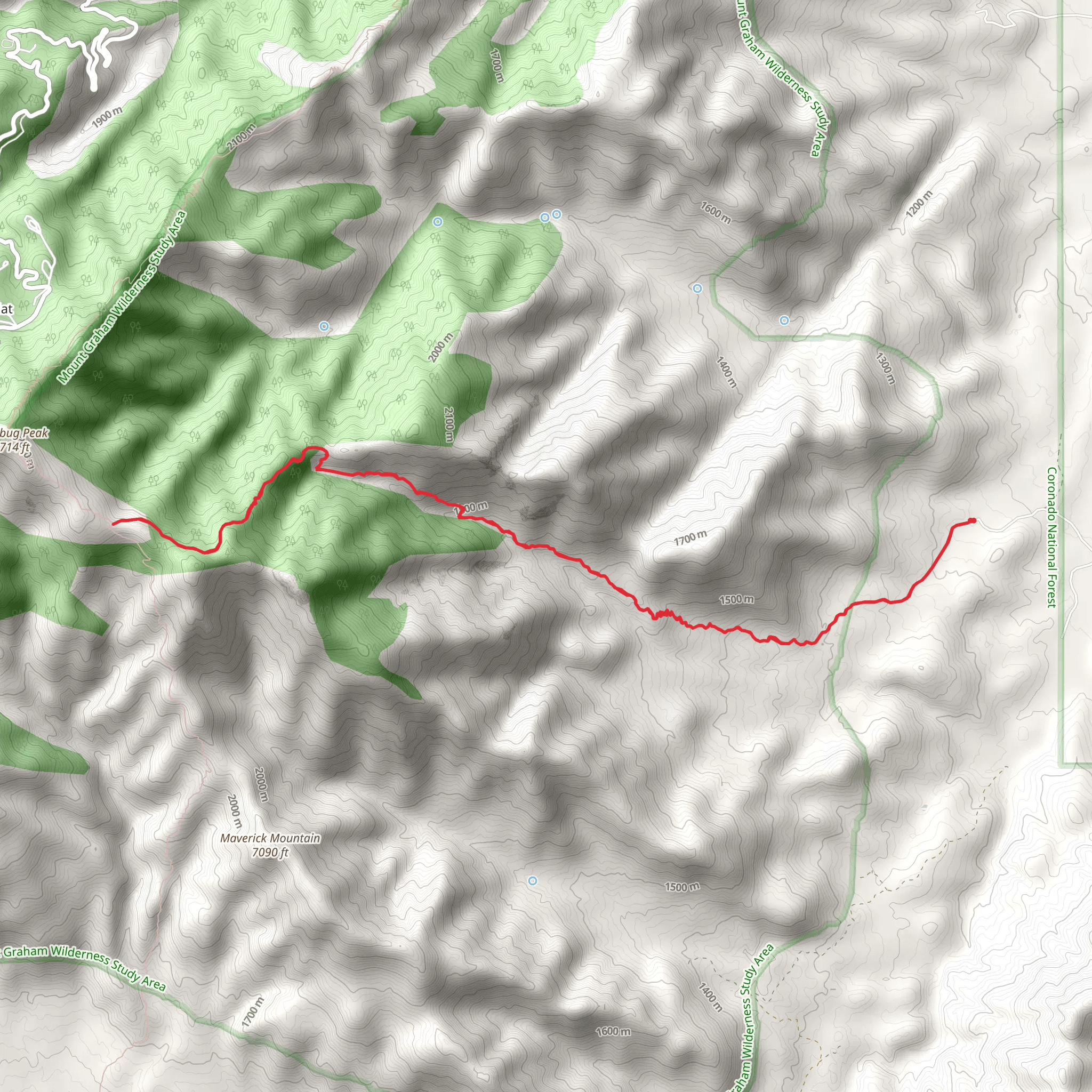 Dutch Henry Canyon Trail mobile static map