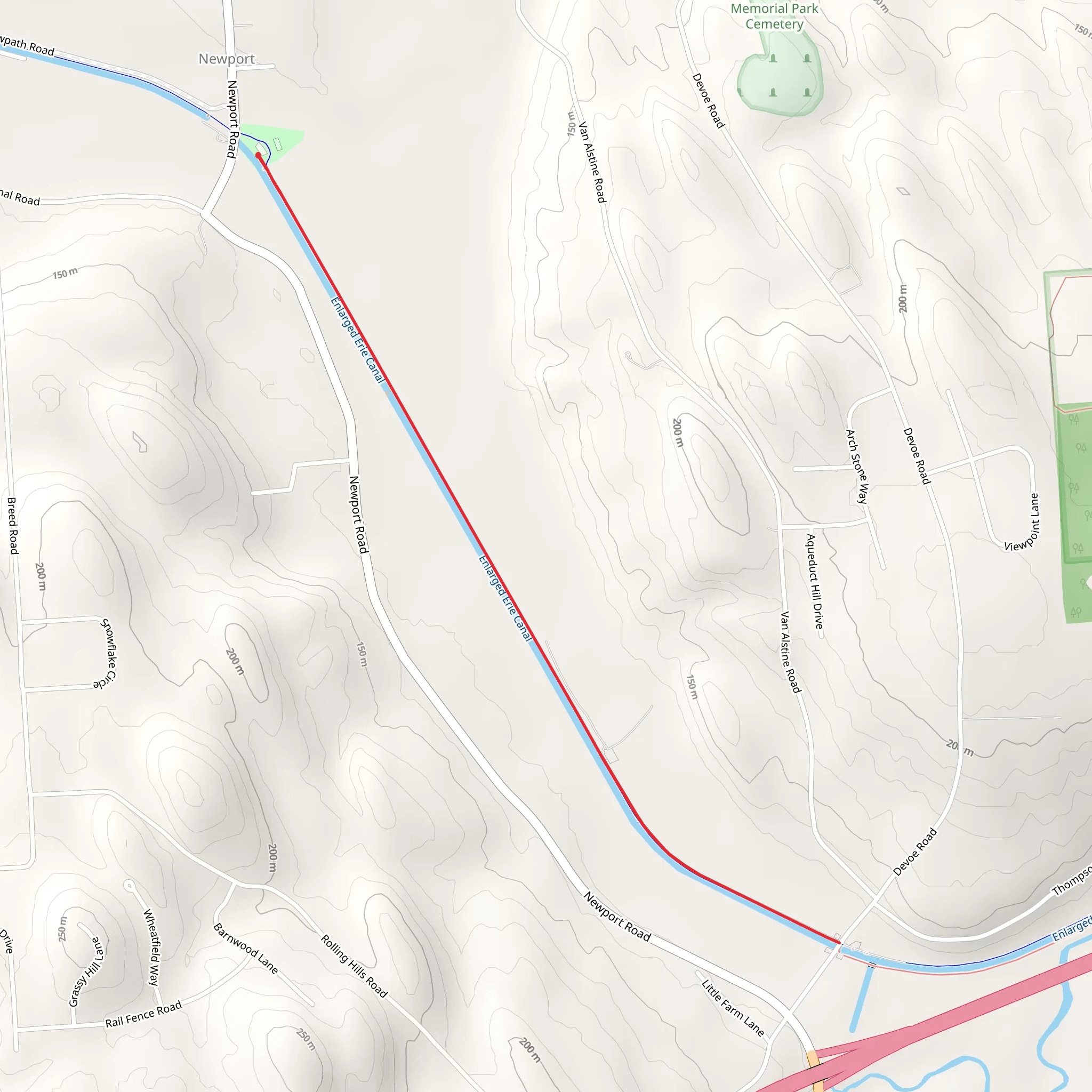 Erie Canalway Trail mobile static map