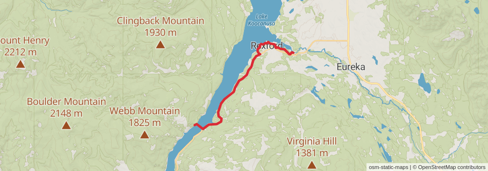 American Perimeter Trail - Rocky Mountains Primary stage 163 Map
