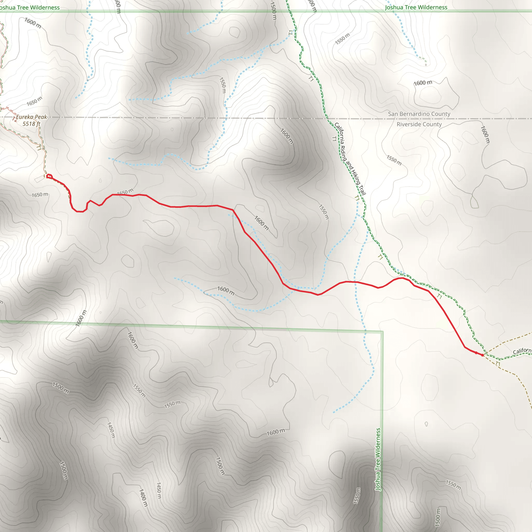 Eureka Peak Road Trail mobile static map