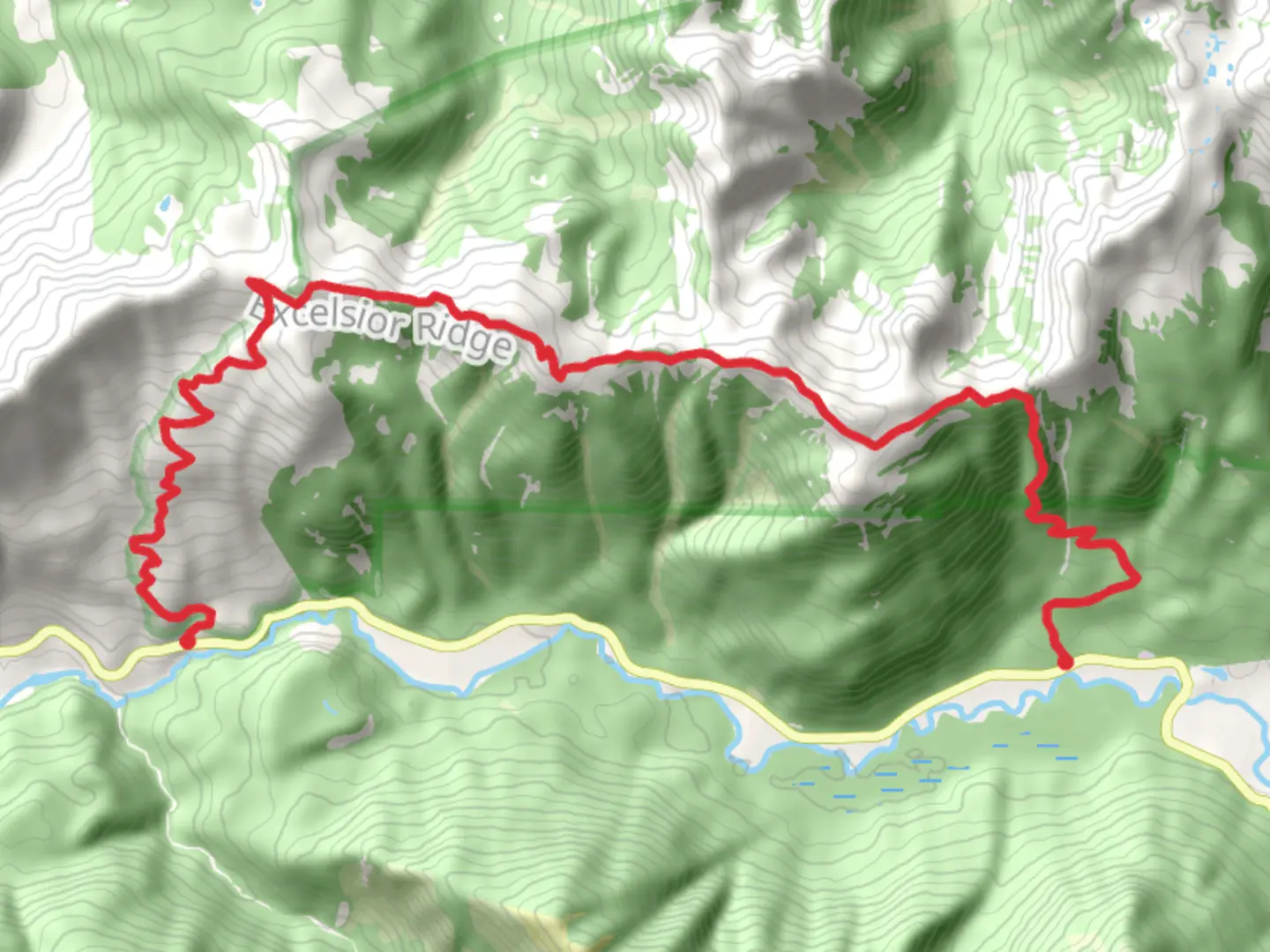 An image depicting the trail High Divide Horseshoe Trail and its surrounding area.