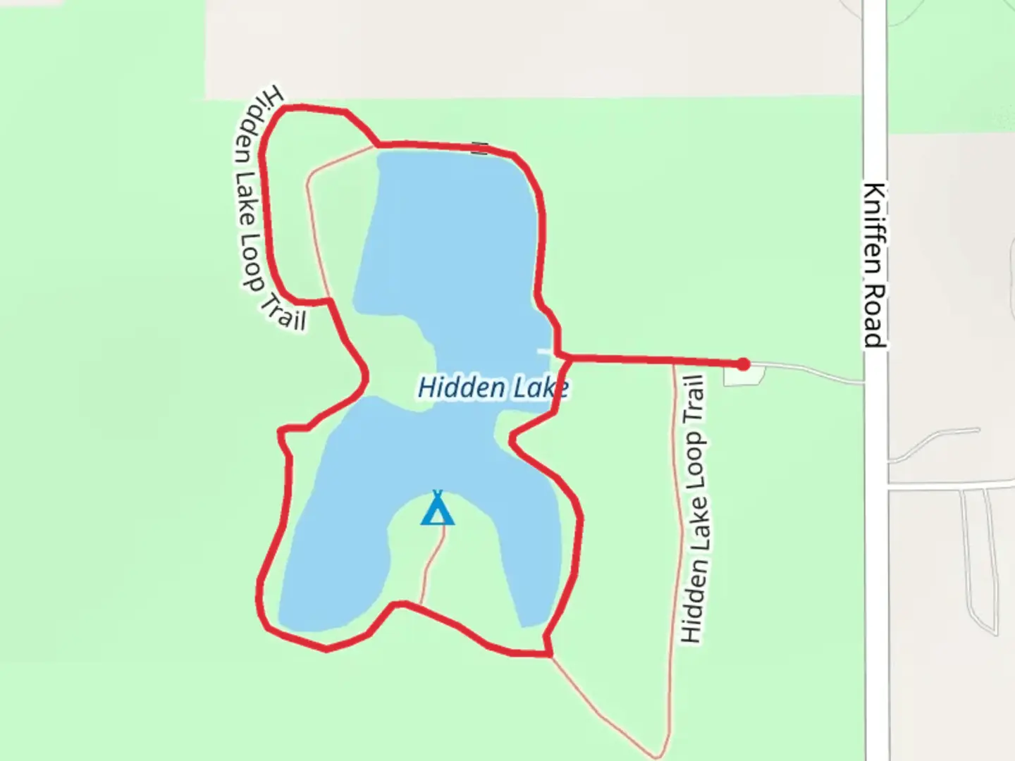 An image depicting the trail Hidden Lake Loop and its surrounding area.